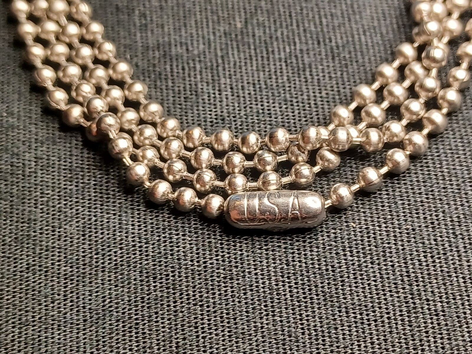 27" Premium Stainless Steel Military Ball Bead Replacement USA Dog Tag Chain