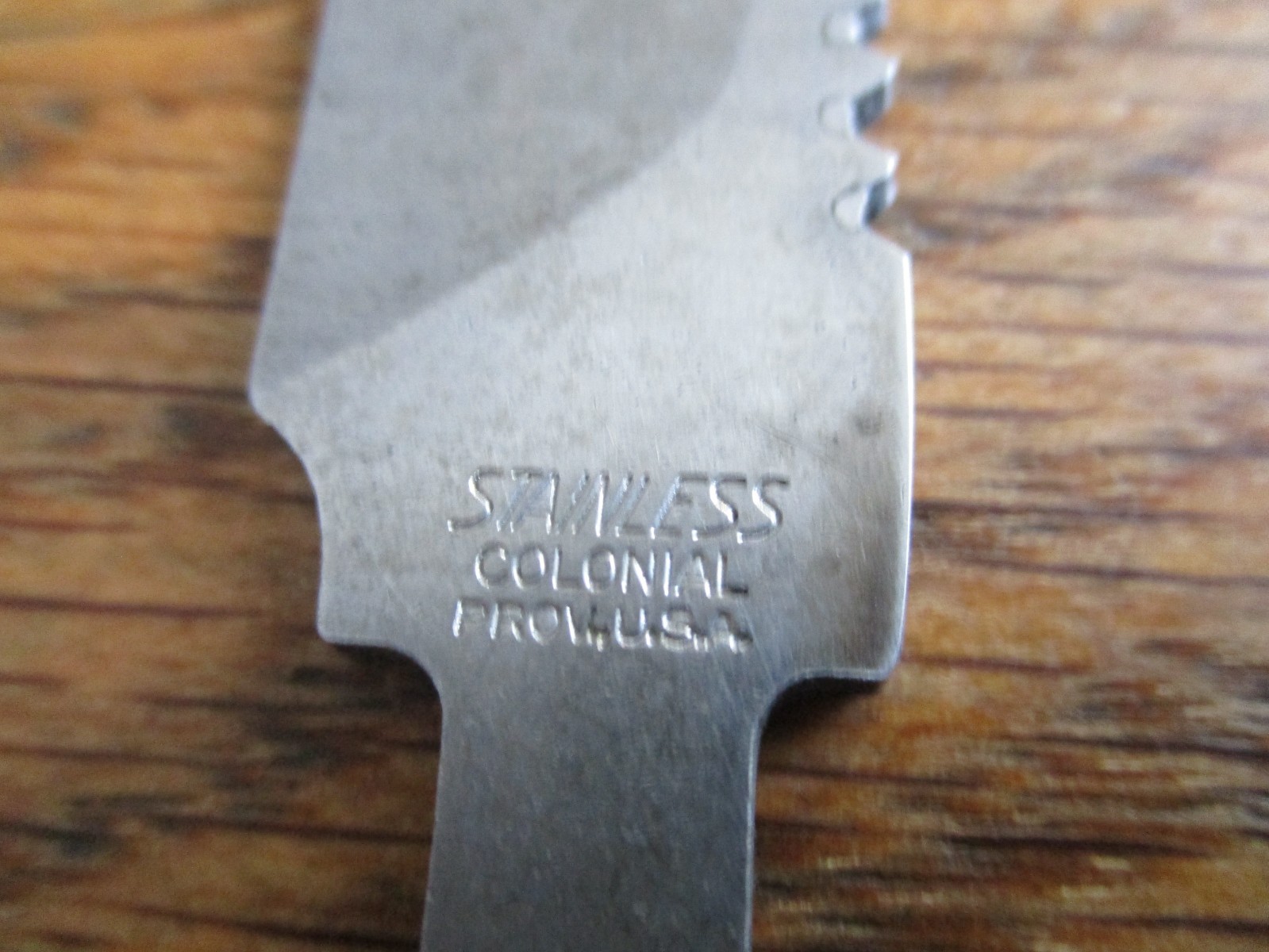 15 Stainless Steel Saw Back Knife Blade Blank Blank's NOS Colonial Knife USA