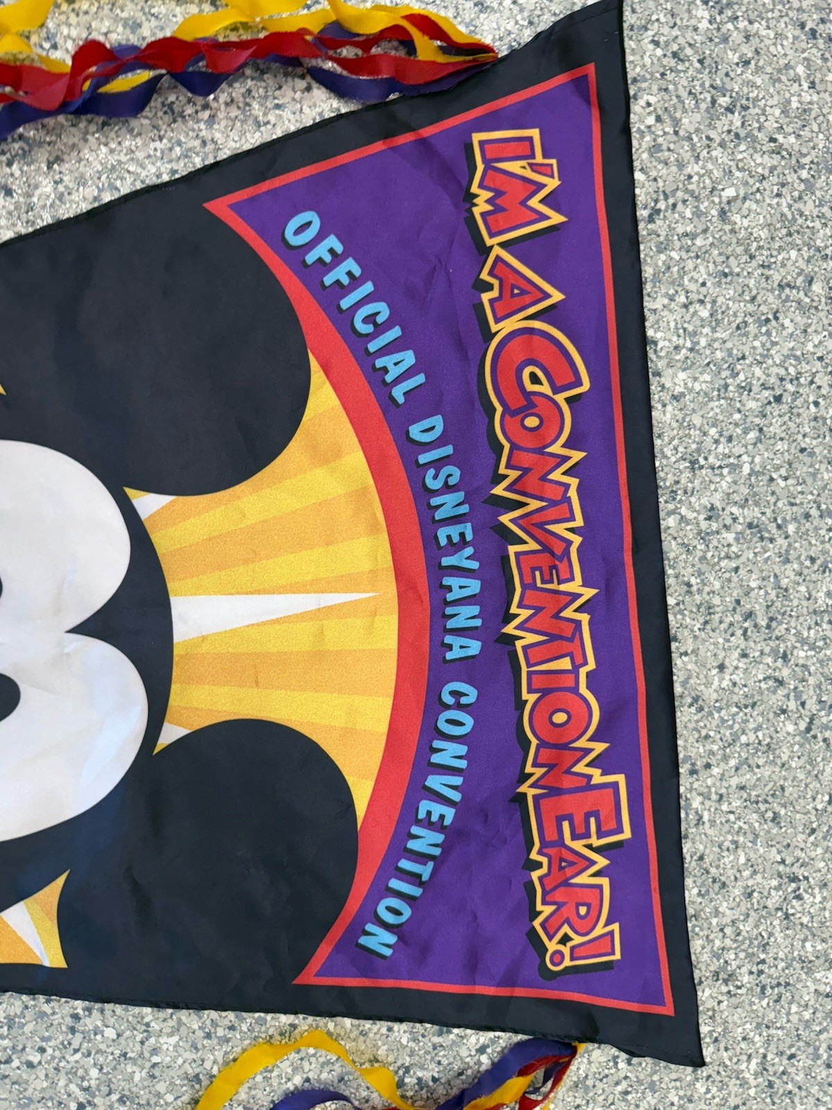 Disneyana Convention 90’s Large Flag Pennant Banner Prop 27”x 39” Conventionear