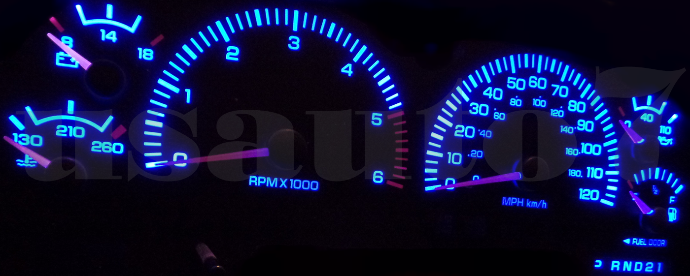 Dash Cluster Gauge AQUA BLUE SMD LEDs LIGHTS KIT Fits 97-03 Dodge Dakota Durango