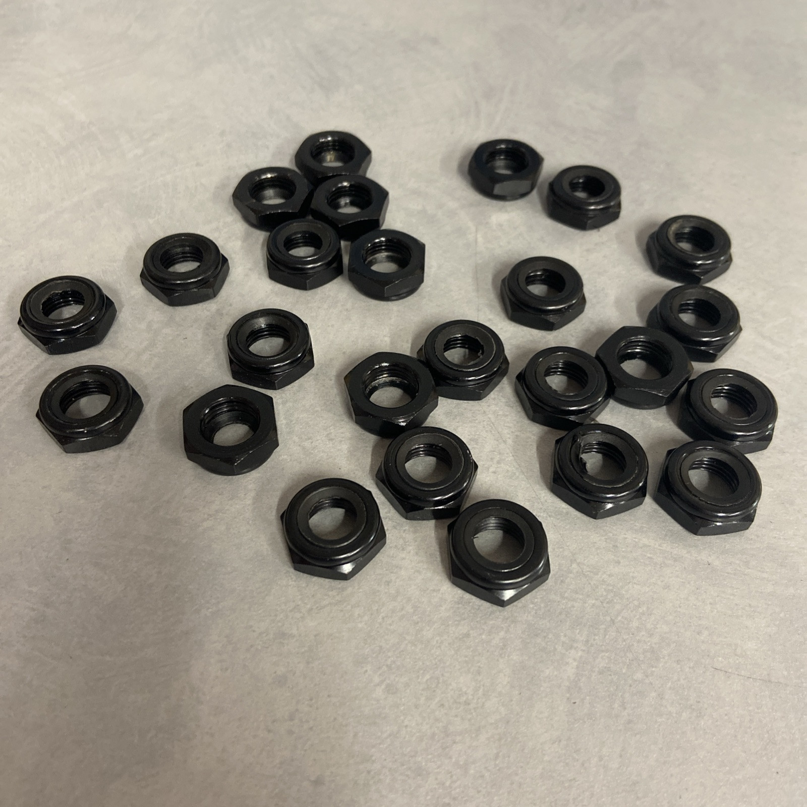 Aluminum Nylon Insert Locknuts- 1/2"-20 Thin Height- Lot of 25 (Sprint Car)