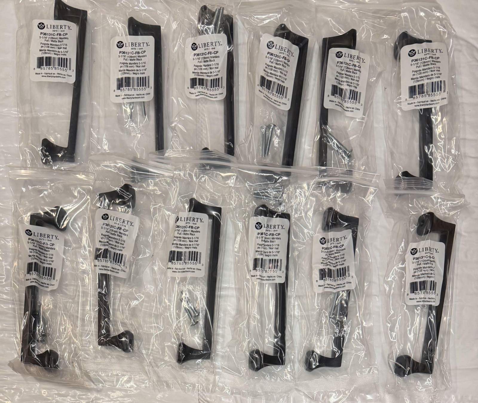 Liberty Mandara 5-1/16 in. (128 mm) Classic Matte Black Cabinet Drawer Bar Pull