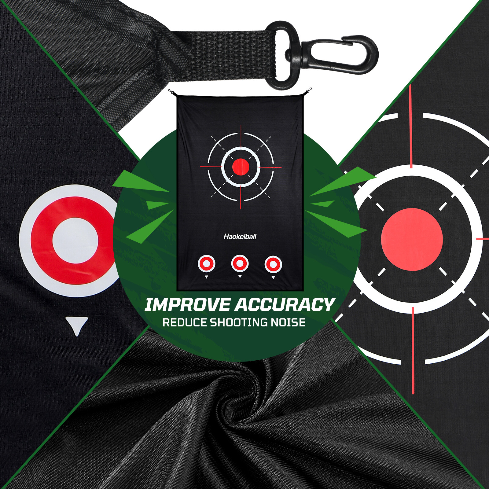 10x7.5' Heavy Duty Golf Hitting Practice Net with Ball Collection & Target Cloth