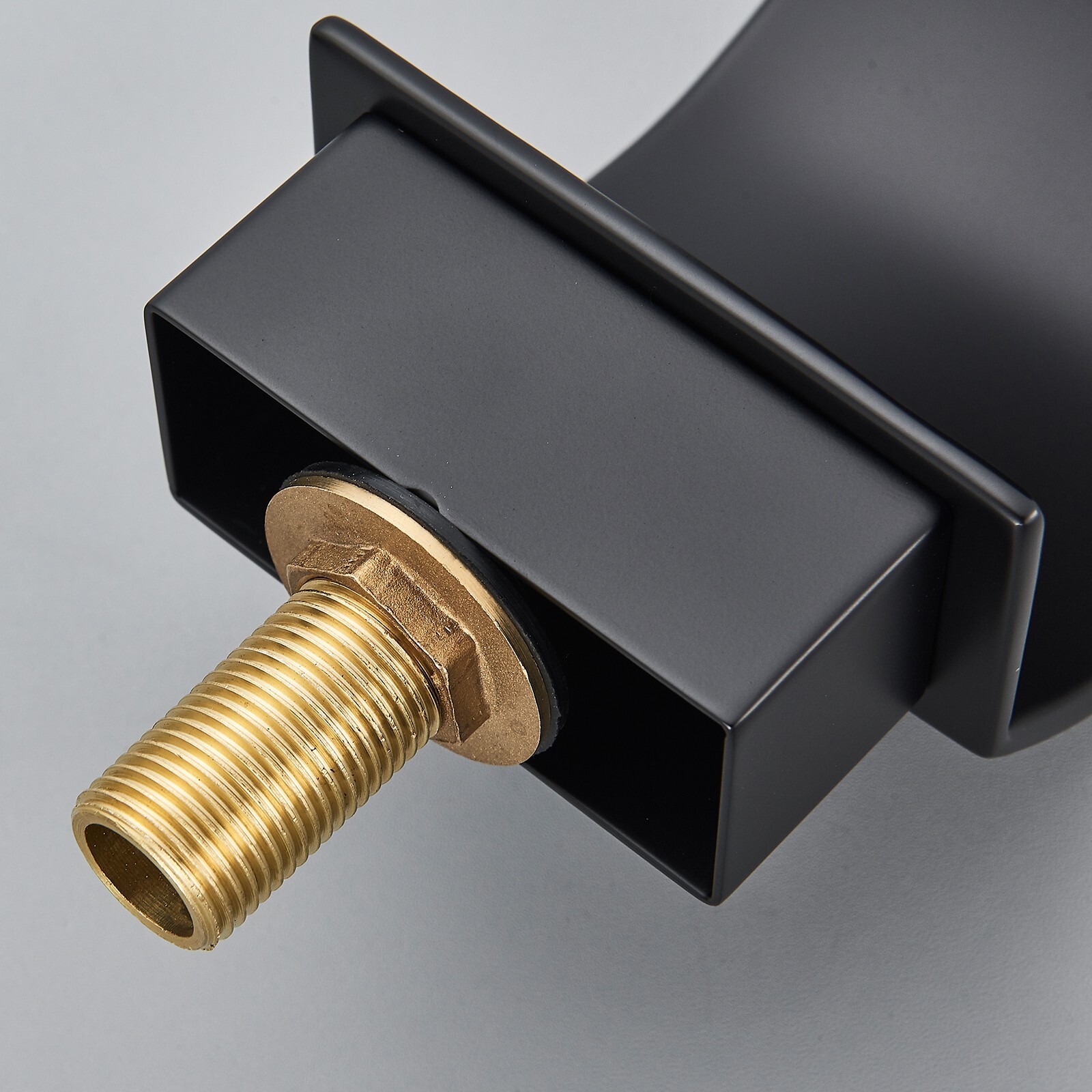 Matte Black 3 Holes Sink Faucet Waterfall Bathroom Basin Vanity Mixer 2 Handle