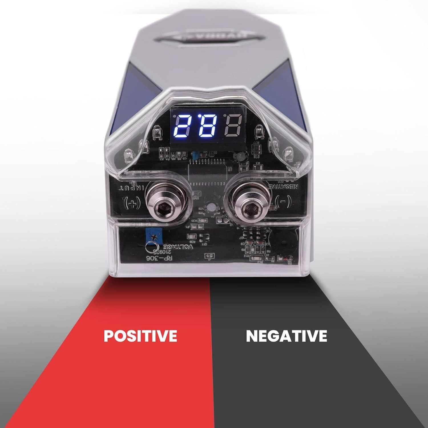 Pyle 0.3 Farad Digital Power Capacitor, High-Performance Car Audio Accessory