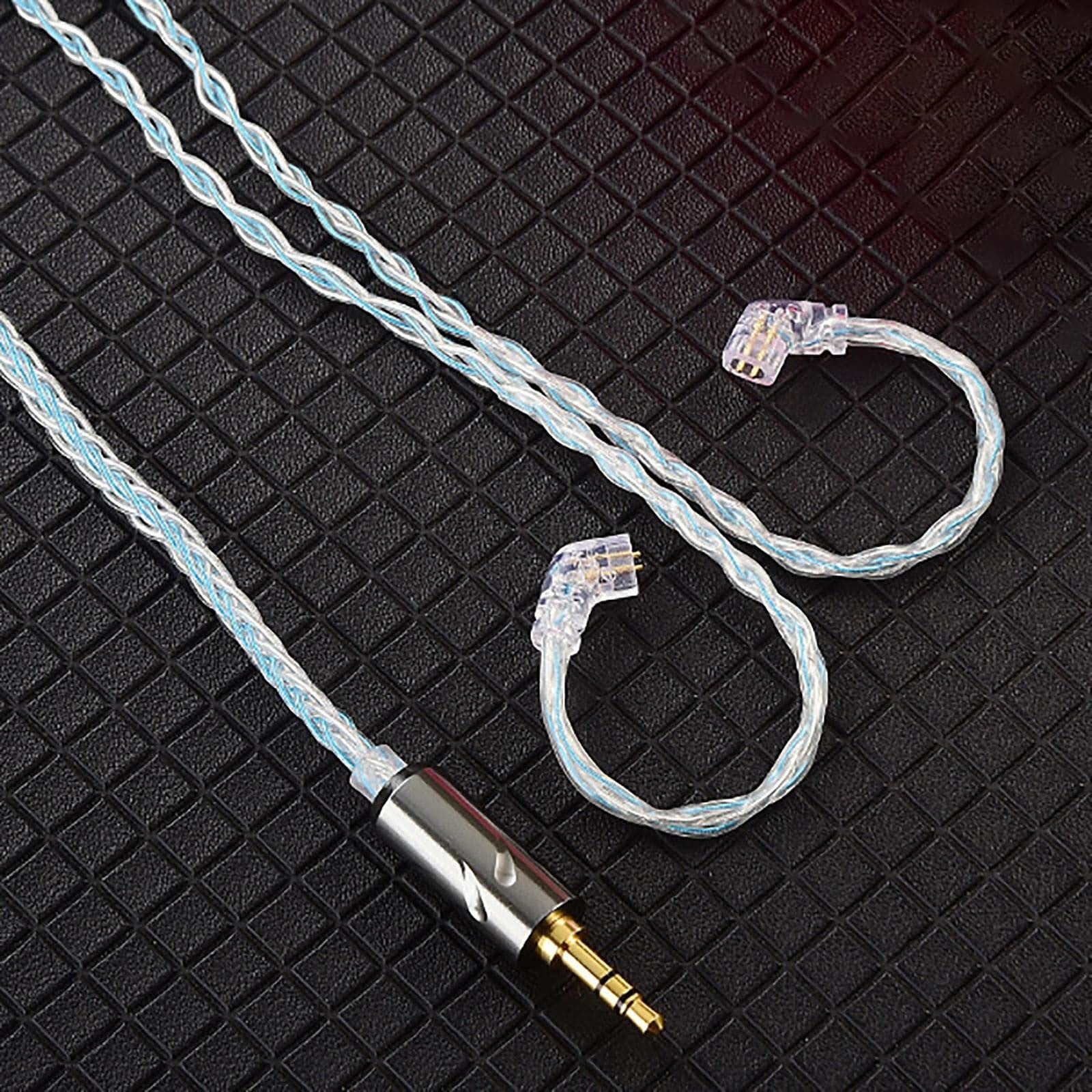 QKZ T1 8 Core TC Silver Plated Hifi Earphone Cable 3.5mm! FAST FREE USA SHIP!