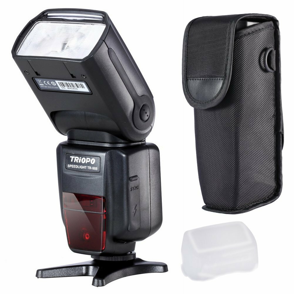 TRIOPO TR-988 E-TTL & I-TTL AF Speedlite TTL Flash for Canon or Nikon, USA