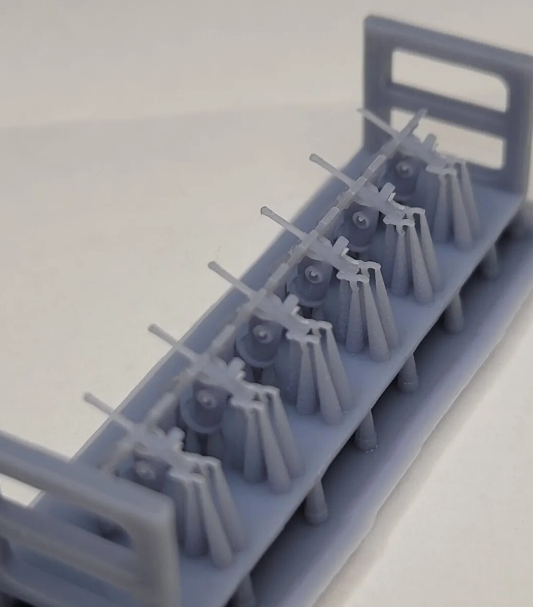 1/350 3D Printed 20mm Oerlikon AA Guns (Early) X 12 For WW2 Model Warships