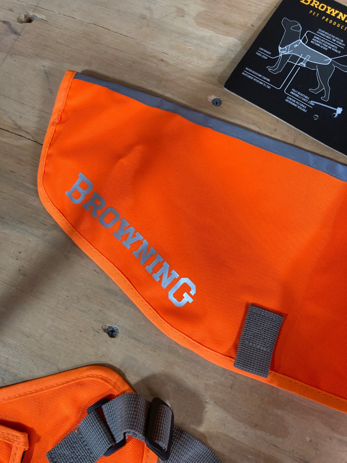 Browning Hunting Dog Vest - Saftey Orange - Dog Chest Size Medium - Pet Harness