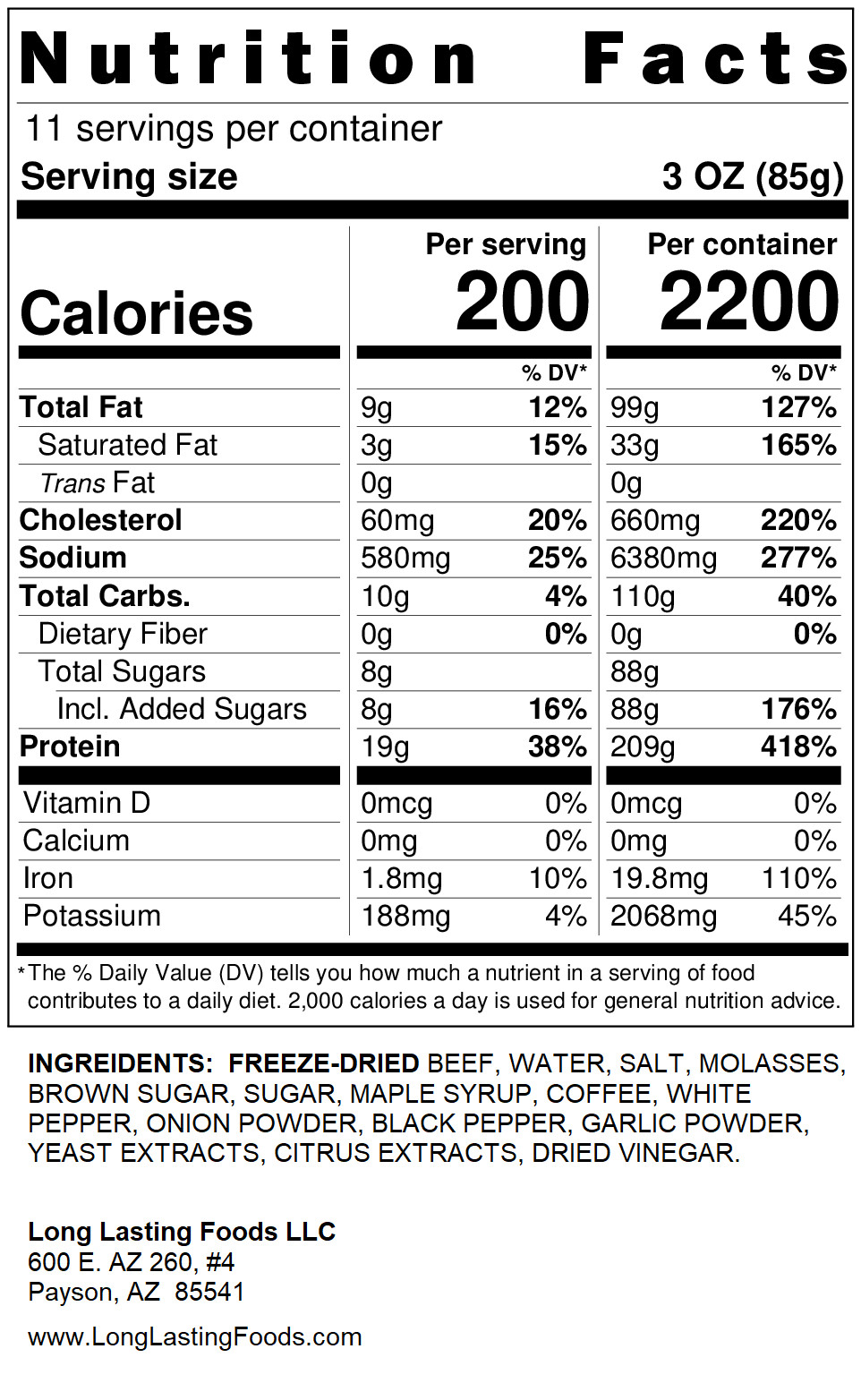 Freeze-Dried Beef Brisket "Burnt Ends" - Smoked