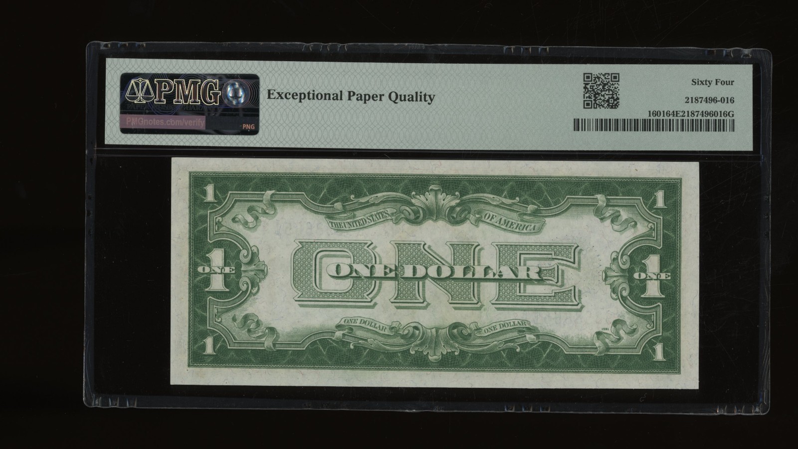 DBR 1928-A $1 Silver Funnyback Fr. 1601 KA Block PMG 64 EPQ Serial K93586651A