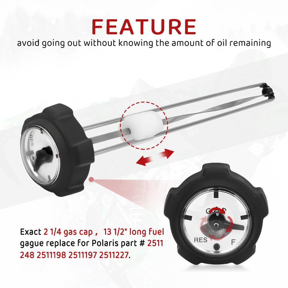 Fuel Gauge Gas Cap 2511248 2511198 for Polaris Snowmobile 440 500 600 650 700