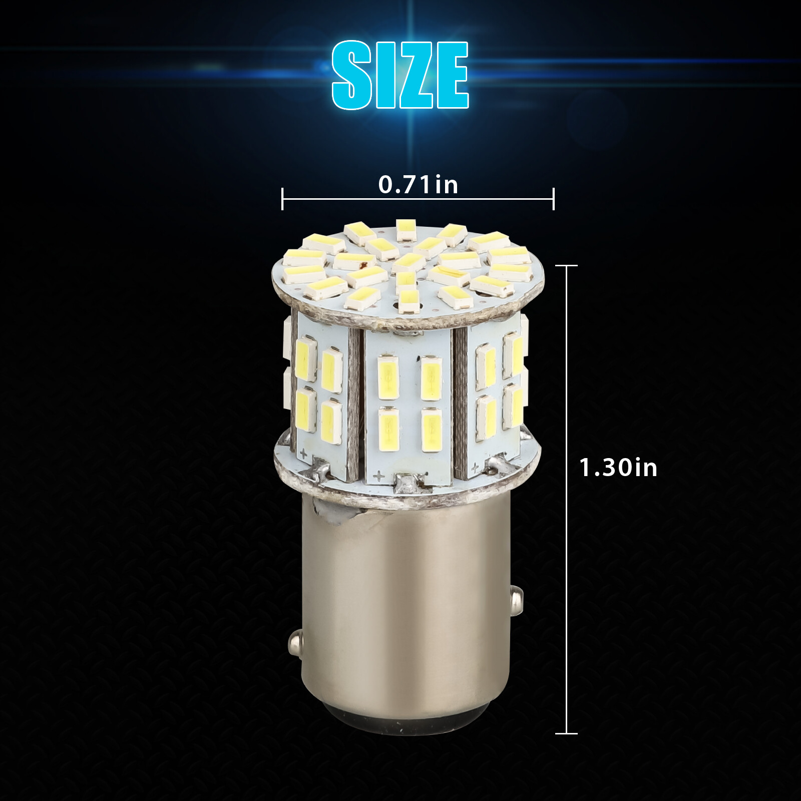 4x 1157 50-SMD LED Tail Brake Stop Reverse Parking Light Bulbs 6000K Super White