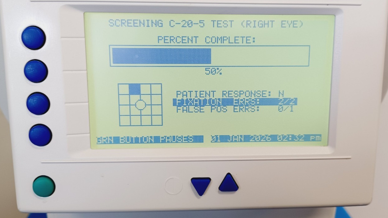 Carl Zeiss Humphrey FDT 710 Visual Field Analizer used no respond bottom clicker