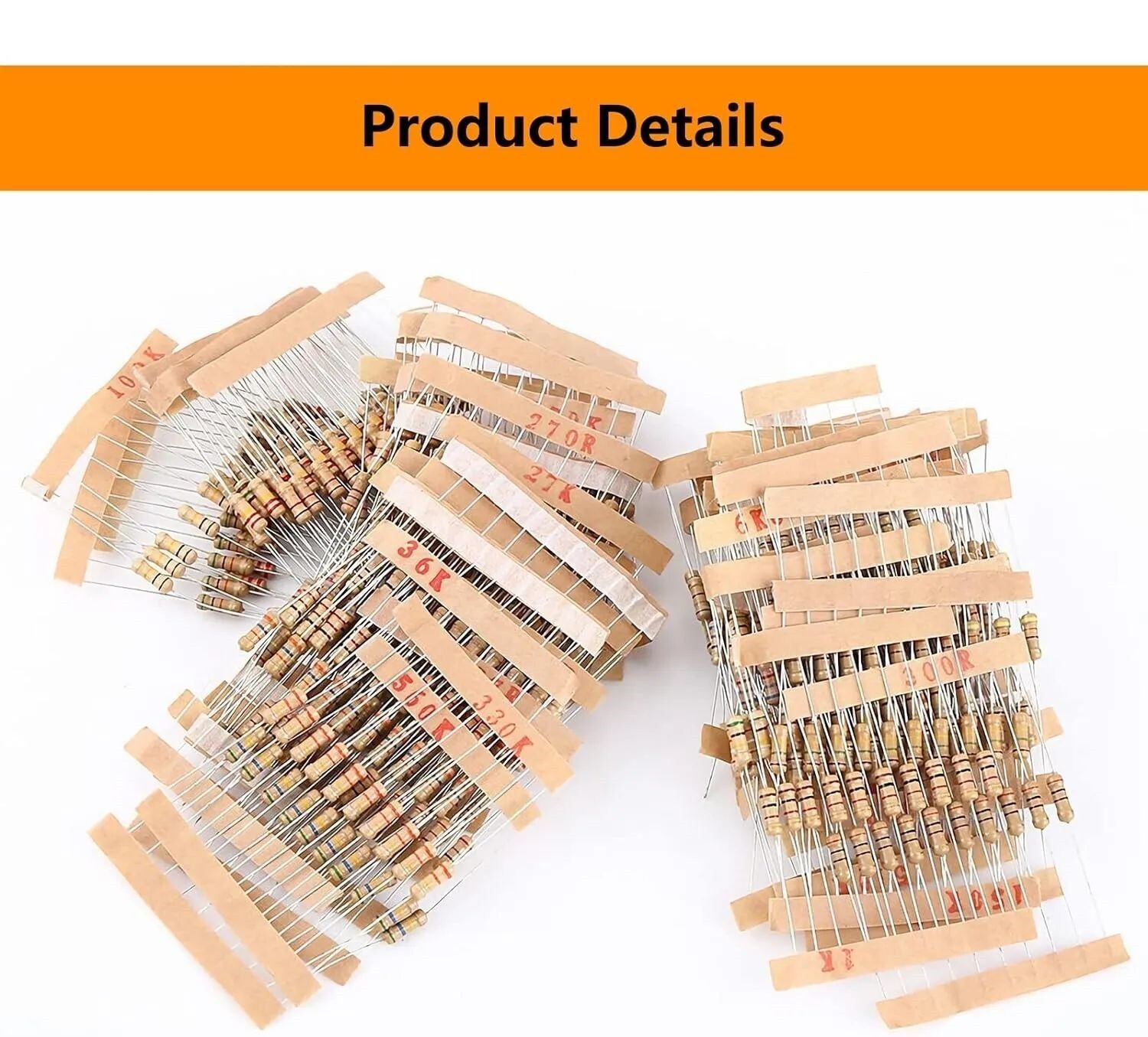 1000pcs 100 Values Resistor Kit 1/2 Watt Resistors Kit Resistors Assortment kits