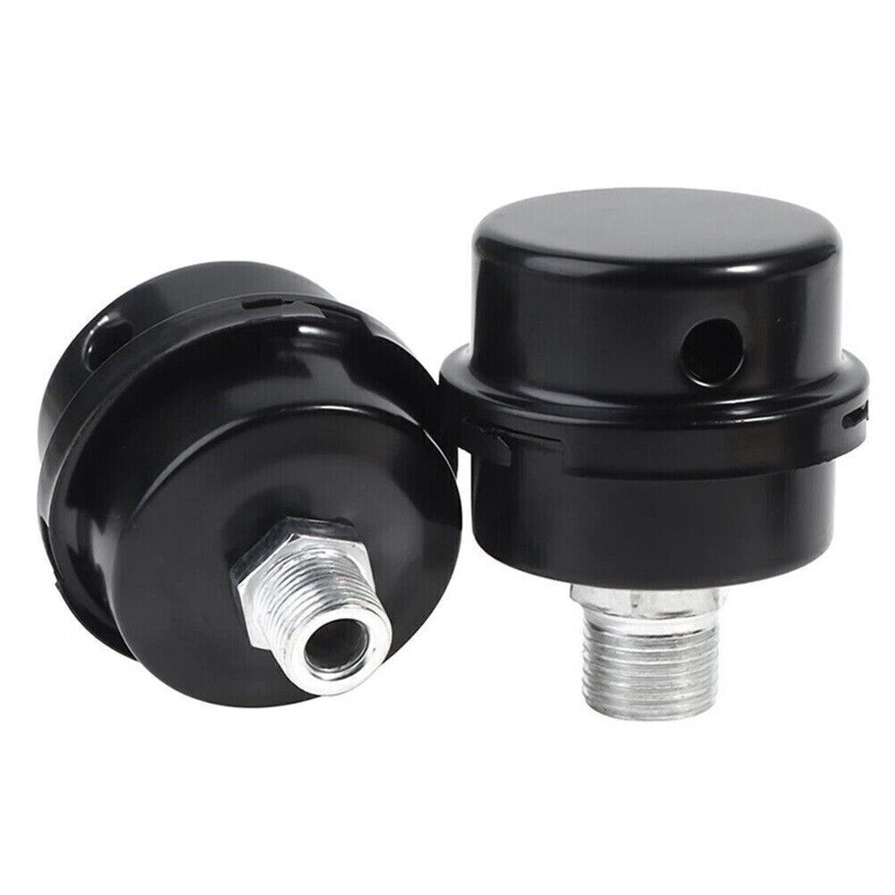 2Pcs 20mm 1/2'' Thread Metal Air Compressor Intake Filter Noise Muffler Silencer