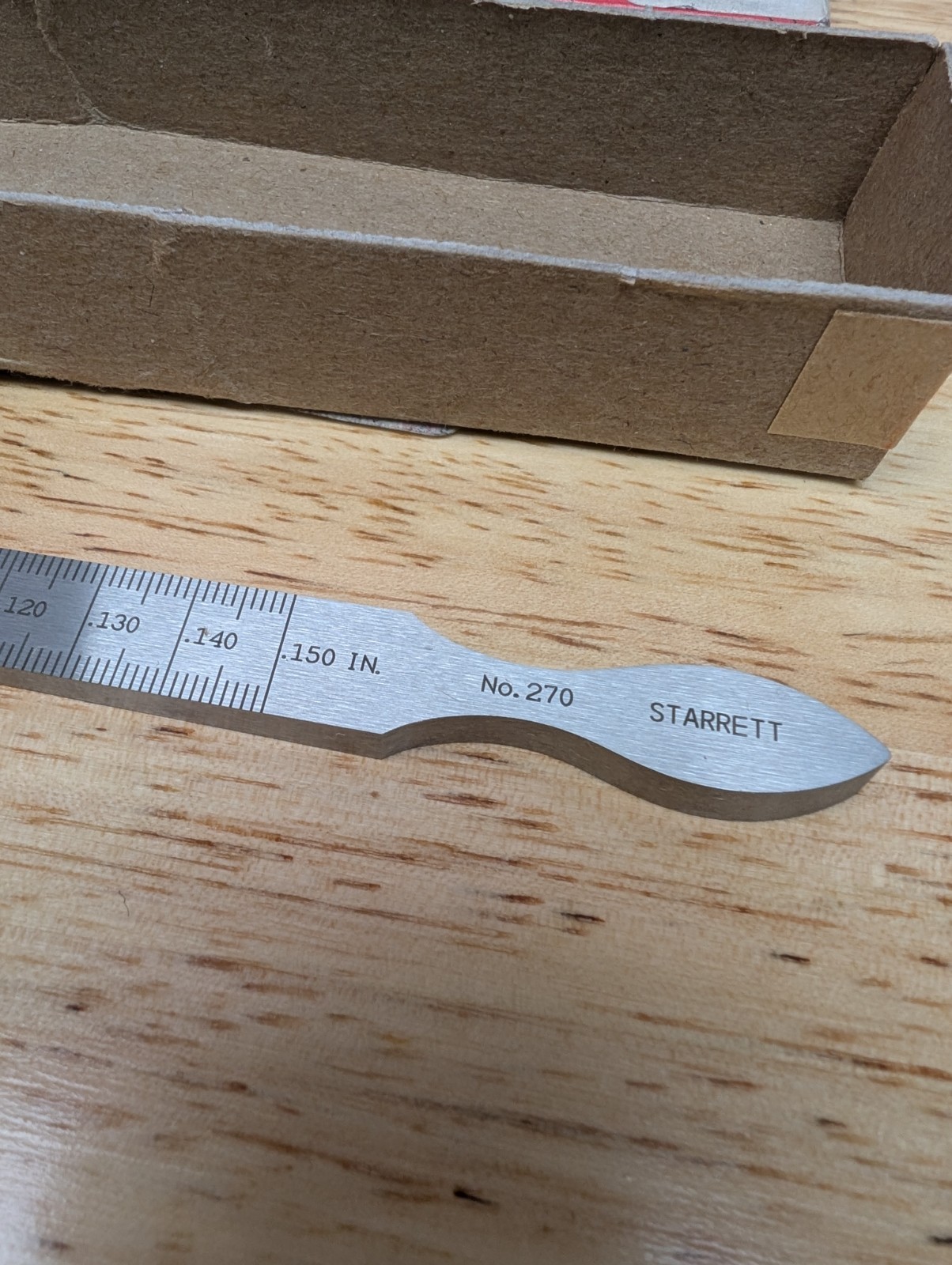 STARRETT No. 270 Steel Taper Gauge - NEW! SAE & Metric. Made in USA