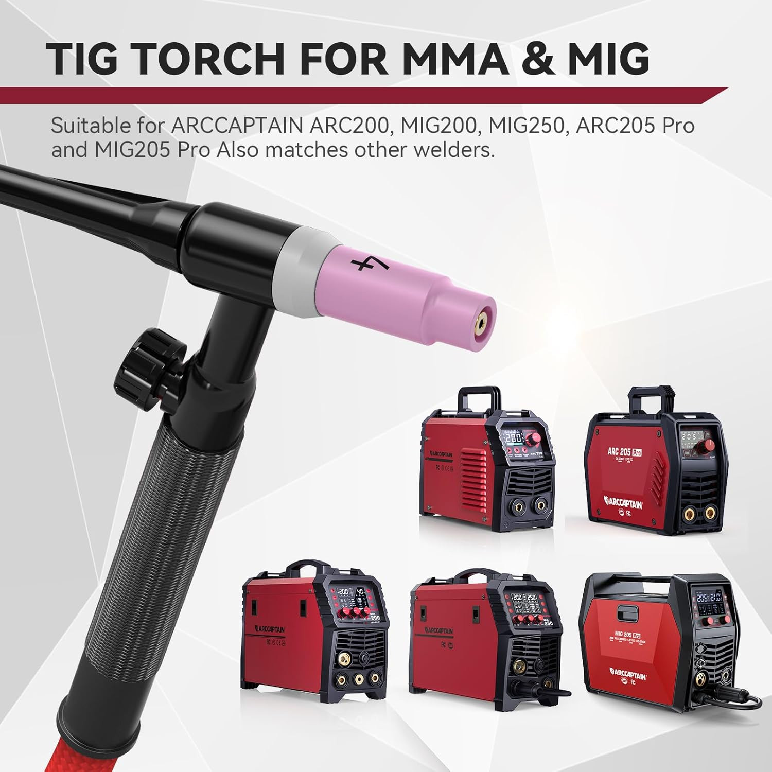 Lift Tig Torch 150Amp with 13FT Cable for ARCCAPTAIN ARC200, MIG200, MIG250, ARC