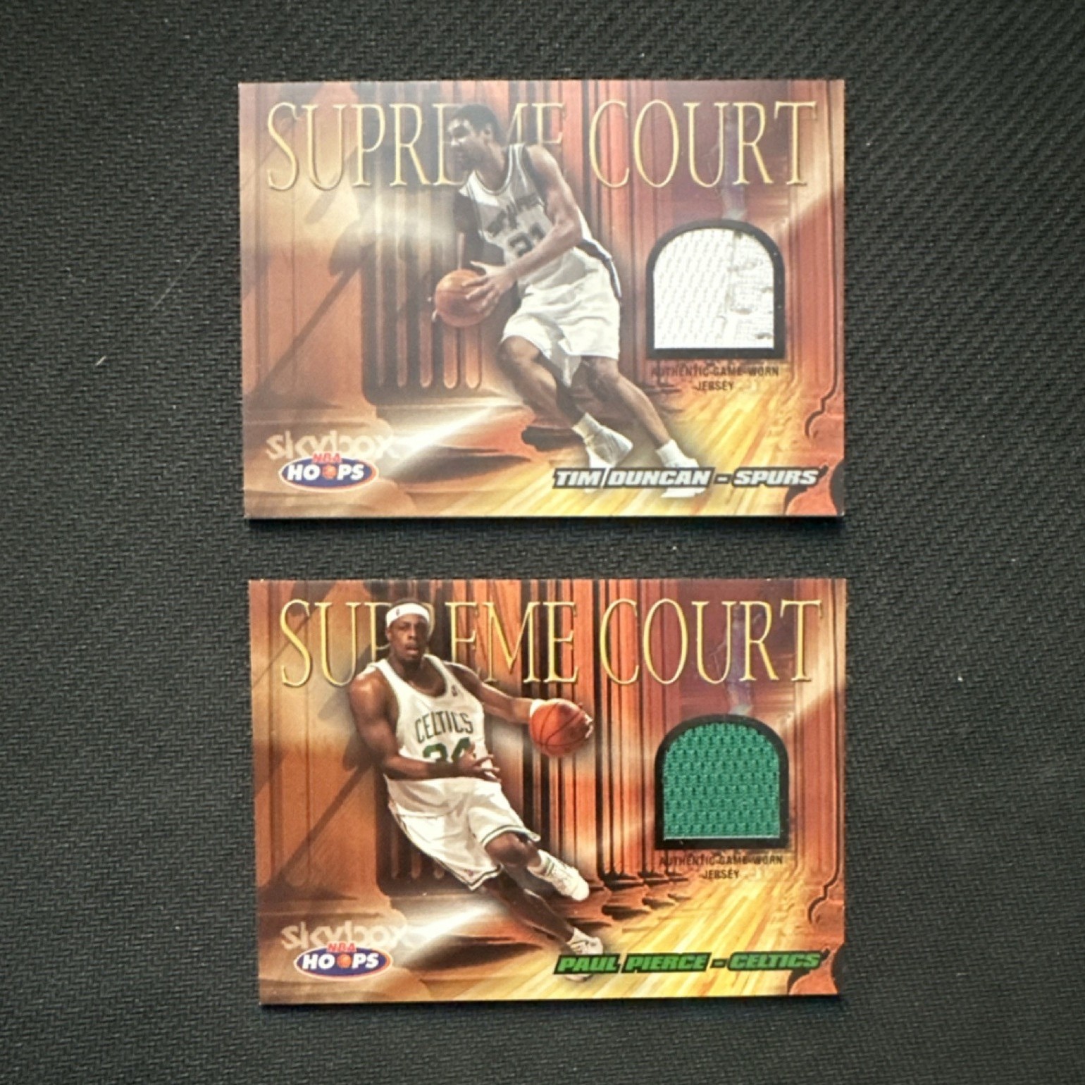 Fleer Skybox Supreme Court 2004-05 NBA Game-Worn Jersey Lot Duncan Pierce