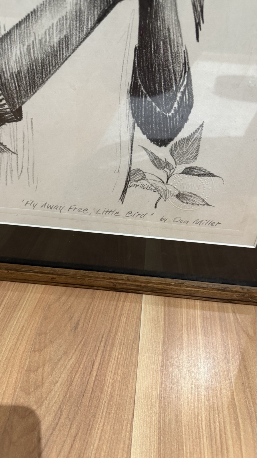 Don Miller “Fly Away Free, Little Bird” First Edition Signed Lithograph