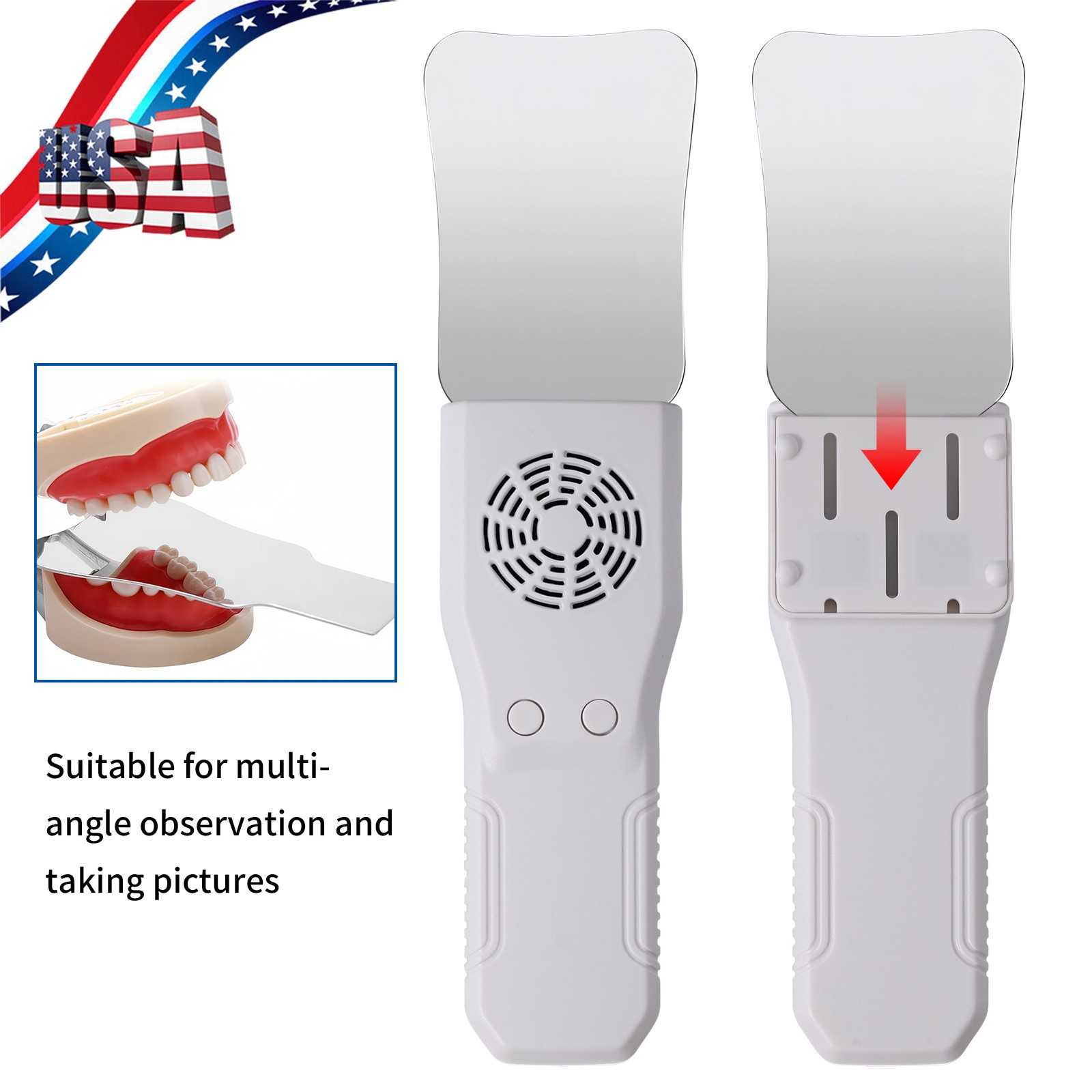 Dental Occlusal Mirror Fog Free LED Intra Oral Photo System 4 Mirror