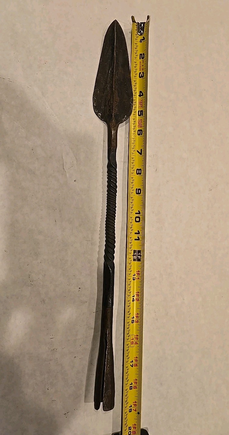 Vintage Metal Hand Forged Spear Or Harpoon African Hunting Or Whaling?