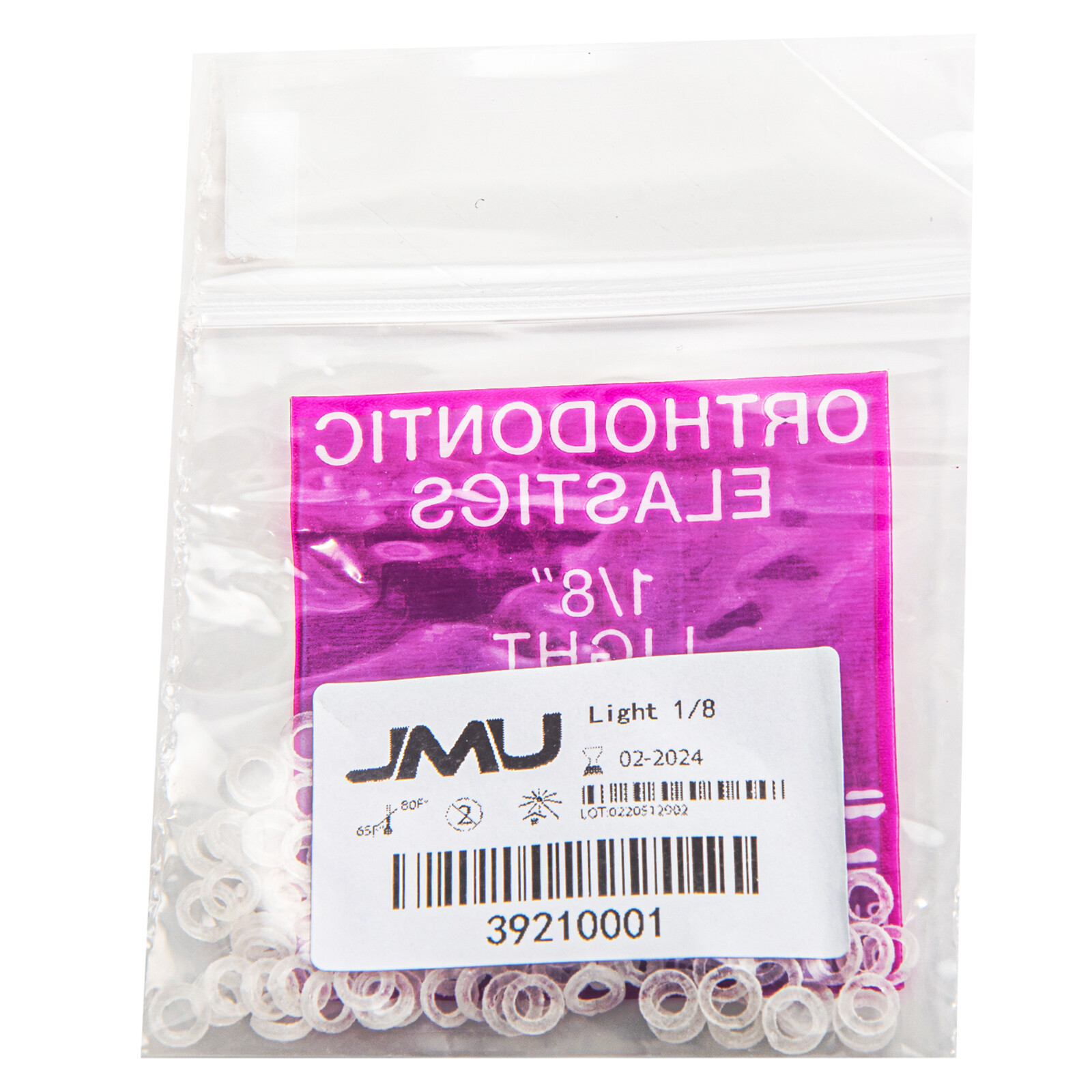 Close Teeth Gaps Orthodontic Intraoral Elastic Bands Latex-Free Made In USA