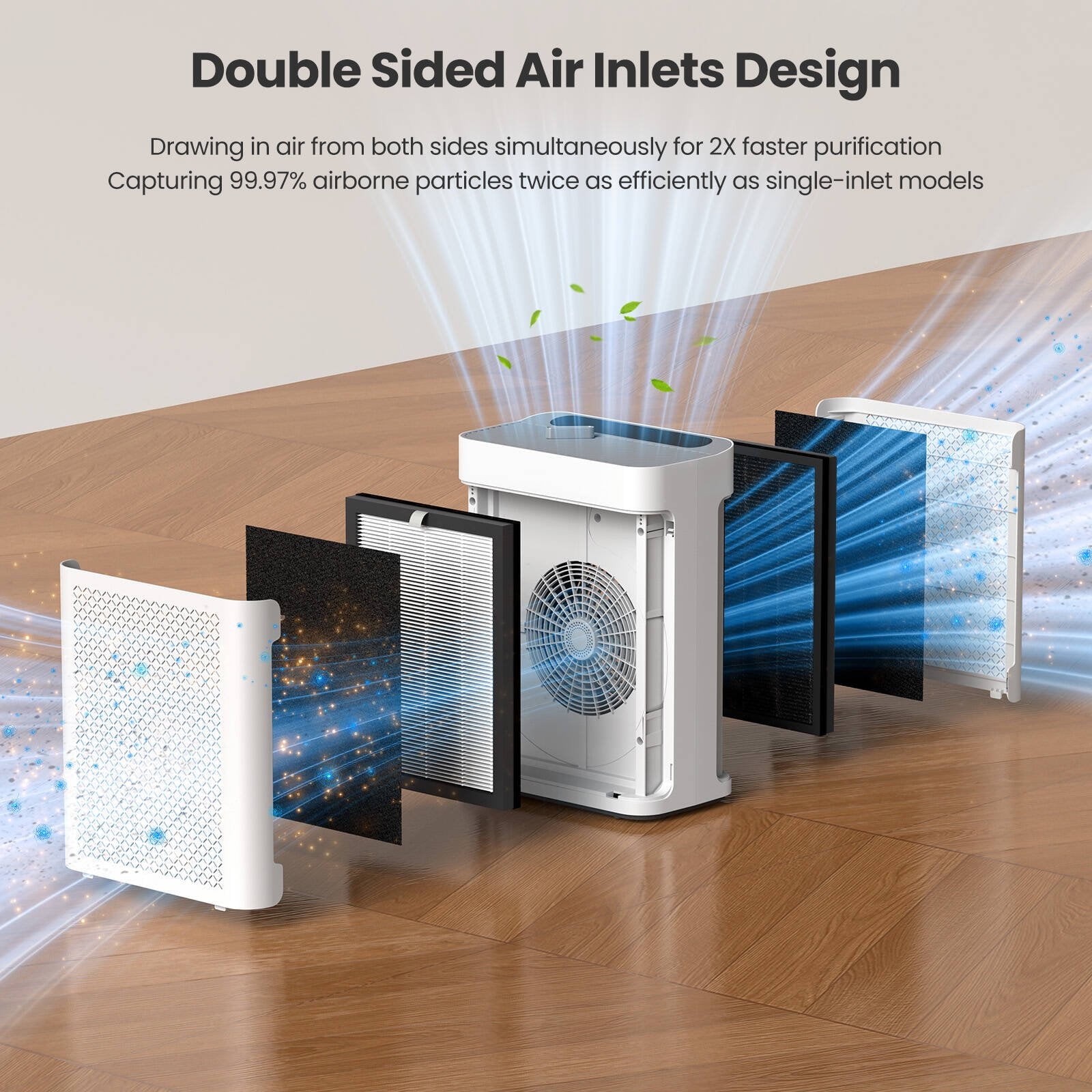 Home True HEPA Air Purifier Large Room Air Cleaner for Allergies Smoker Pet Dust