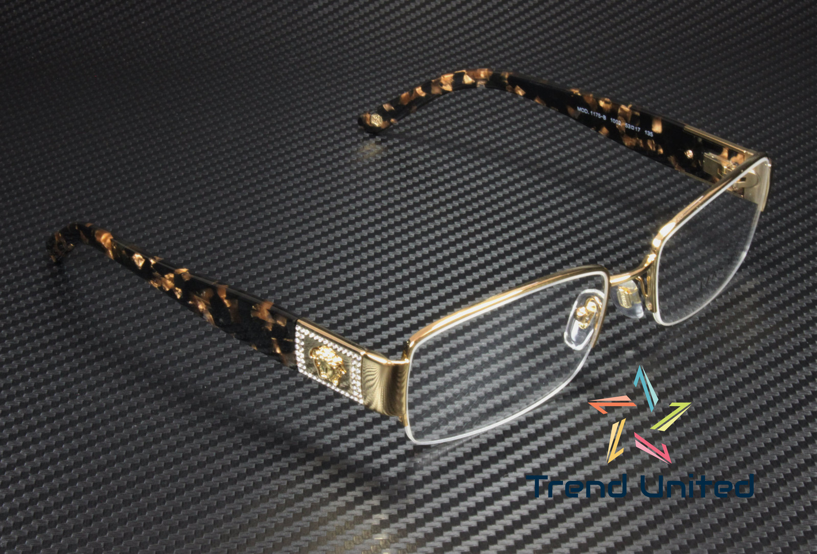 VERSACE VE1175B 1002 Gold Demo Lens 53 mm Women's Eyeglasses