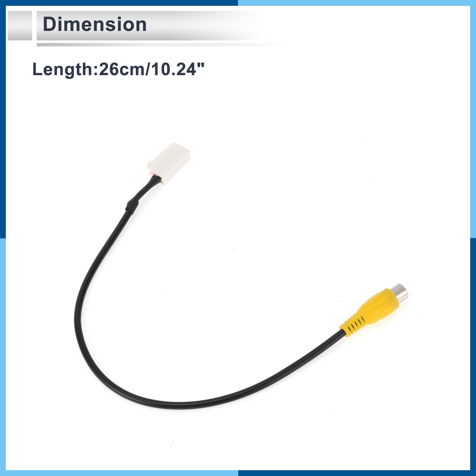 Rear View Camera Adapter Wire Harness Cable fit for Toyota 1 Pcs RCA