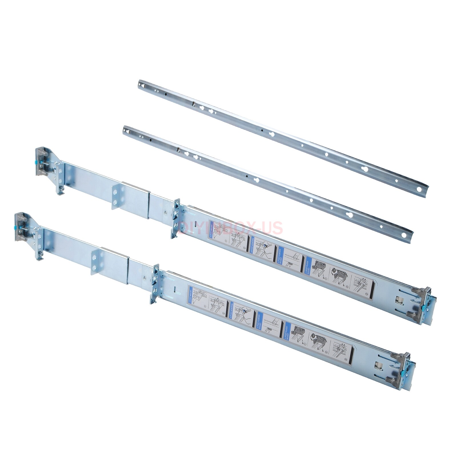 H872R For Dell PowerEdge R720 R730 Server 2U Ready Rail Rails Kit