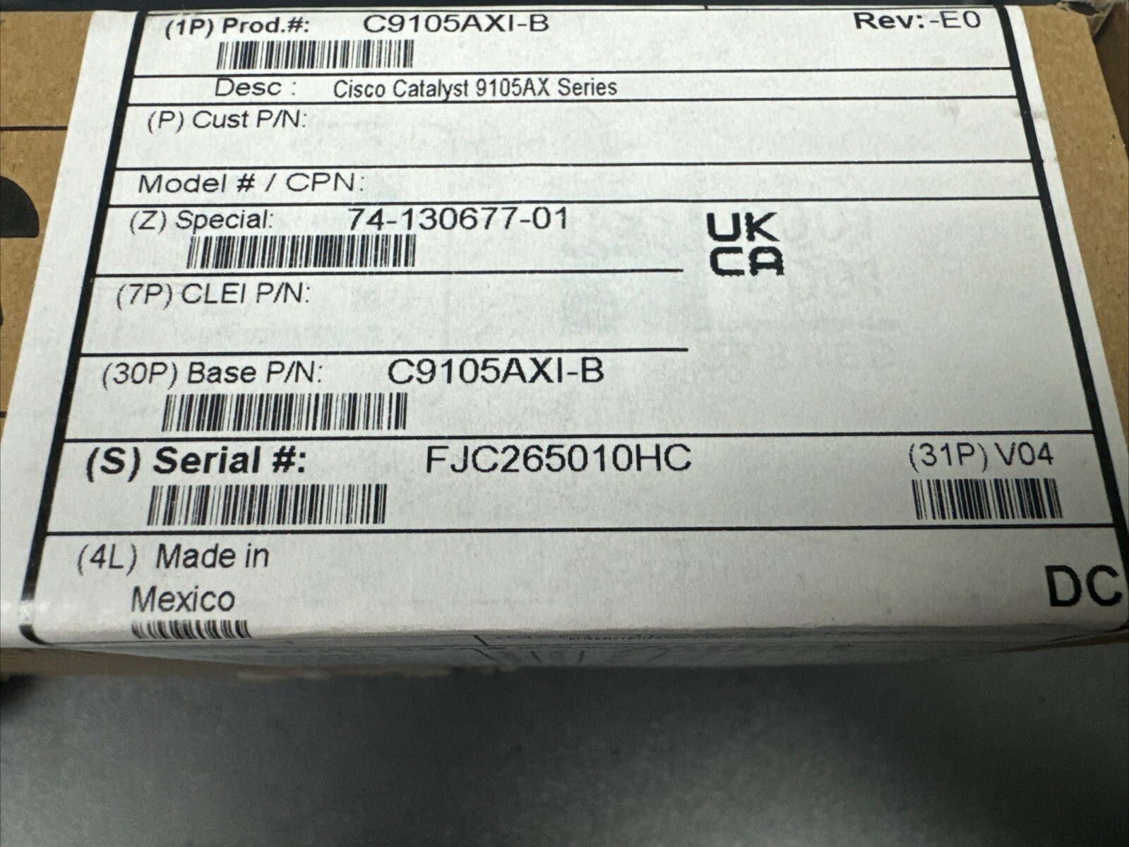 New Cisco Catalyst C9105AXI-B Wireless Access Point 9105AX Series Access Point