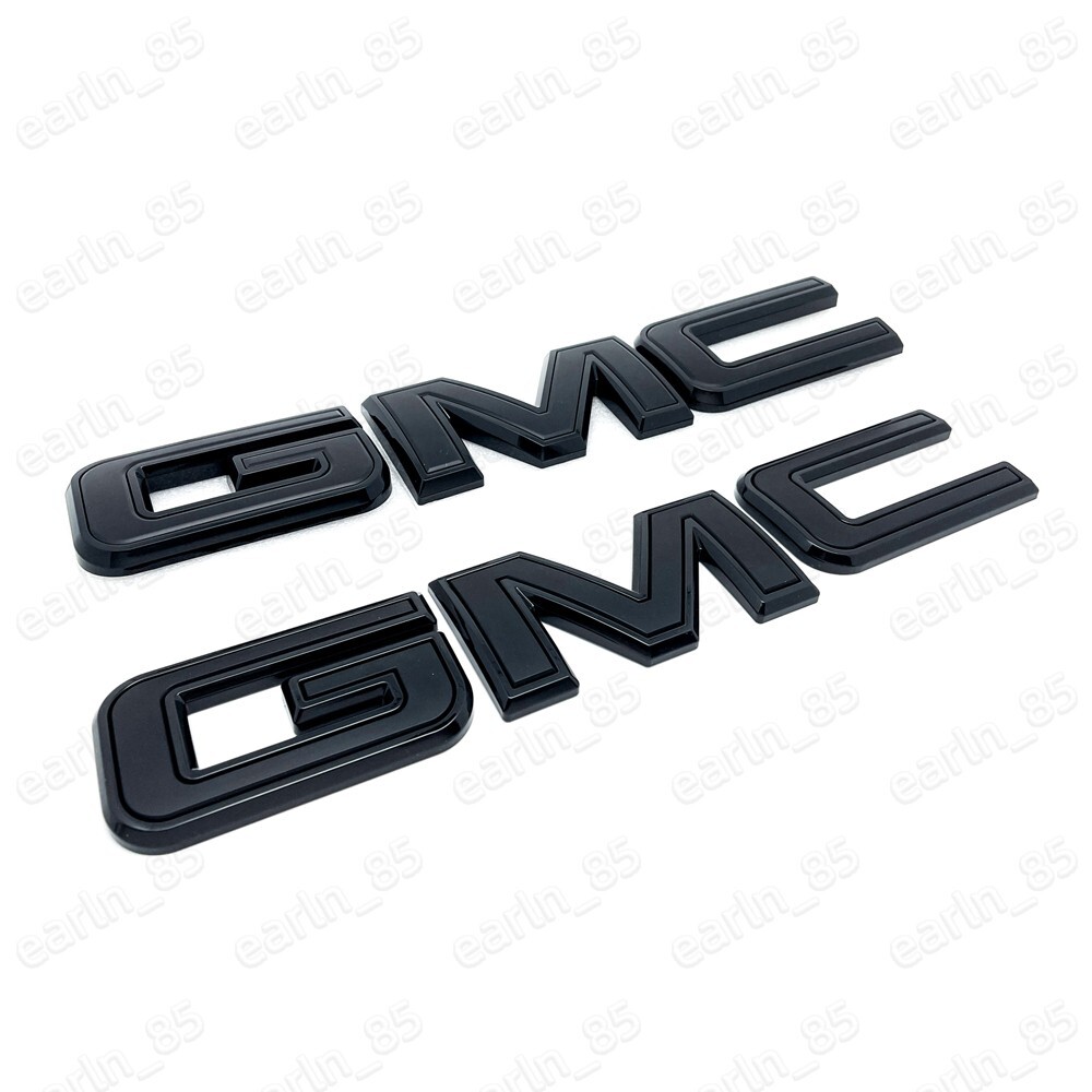 NEW Front & Rear Emblem Black kit For 2019 - 2025 GMC Sierra 1500 2500HD 3500HD