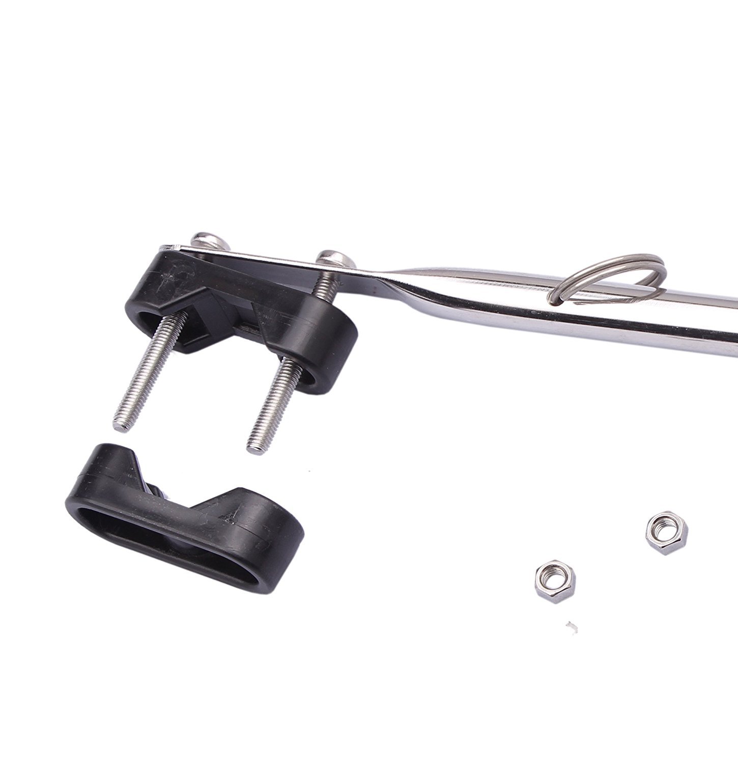 2X Stainless Steel Boat Flag Pole Holder fit 7/8" - 1" Rail Mount Pontoon/Kayak