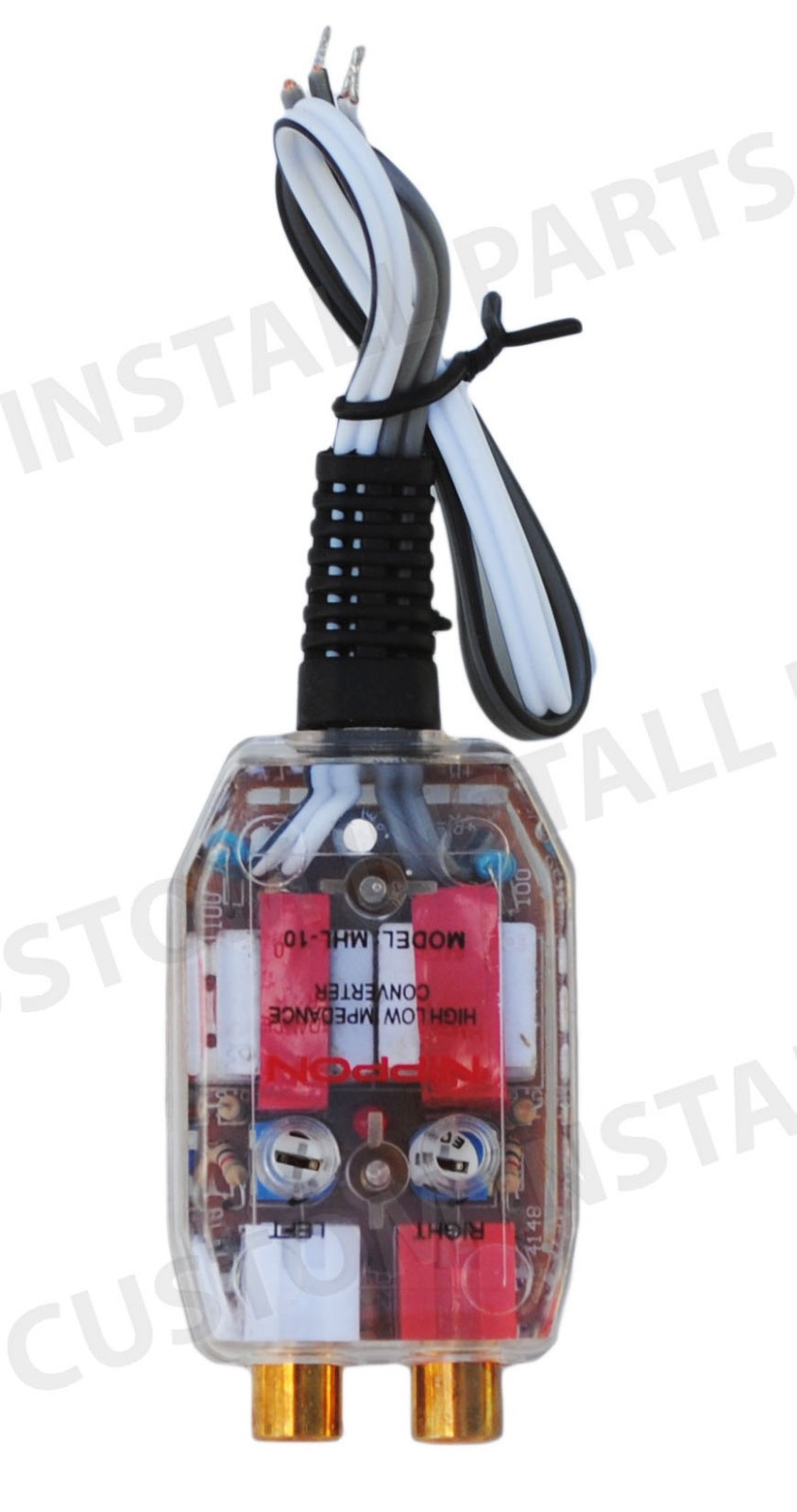 Car Speaker to RCA Level Adaptor Adapter High to Low Auto Amp Line Out Converter