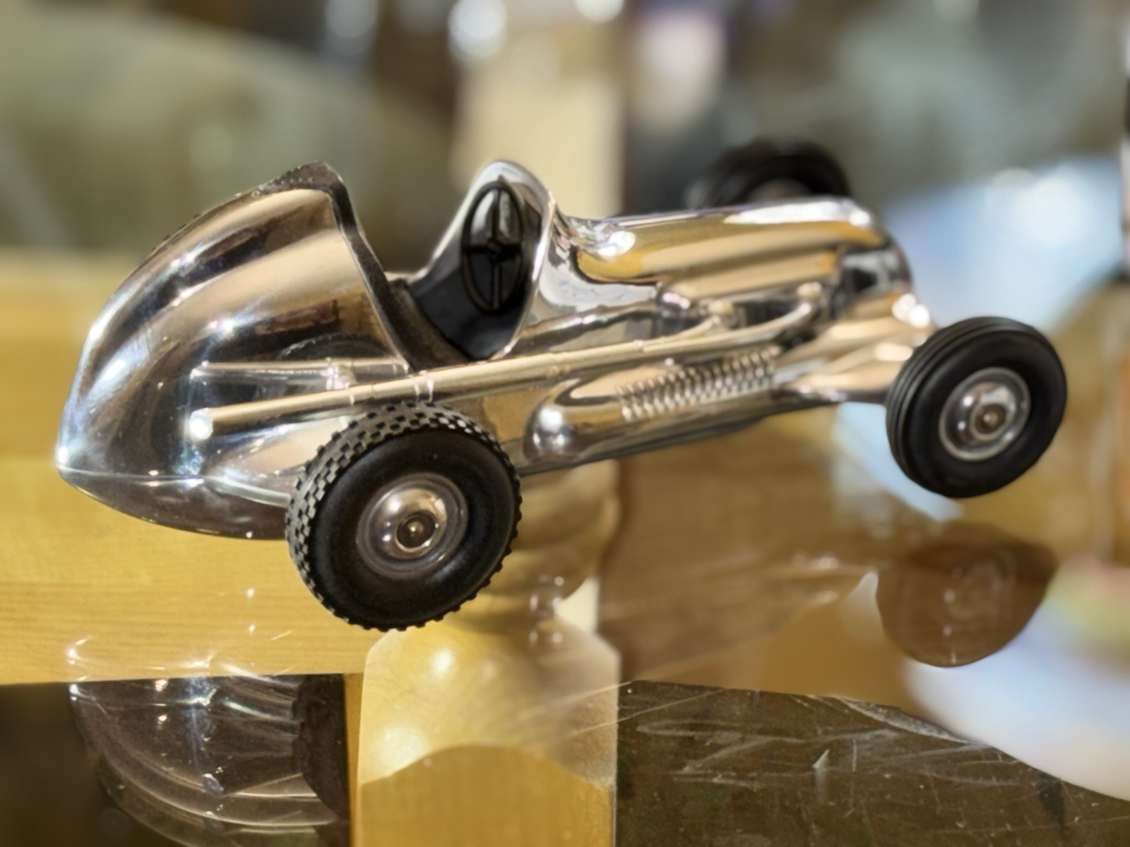 Hornet 1930s Tether Car Model 9.75" Aluminum Replica Racing Spindizzy New