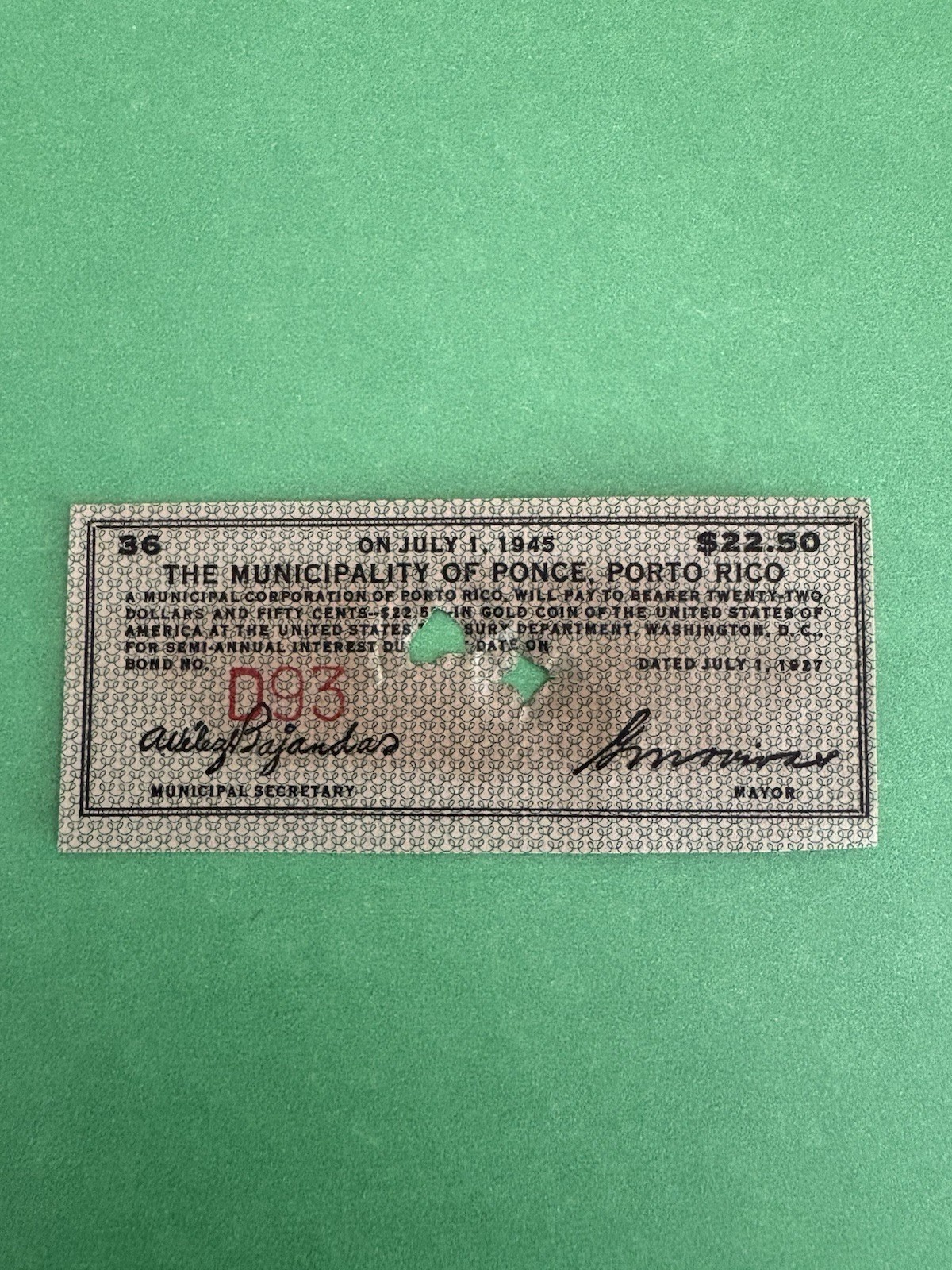 L@@K PUERTO RICO LOT 6 NOTES 1900s-1950s PEOPLE FERROCARRIL AGRICOLA COUPON