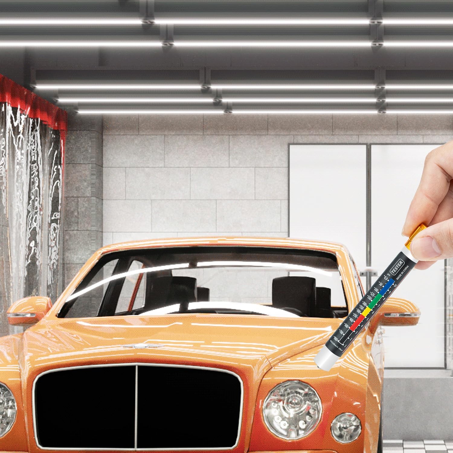 Mcbazel Paint Thickness Tester Meter Gauge, Magnetic Car Paint Coating Tester, C