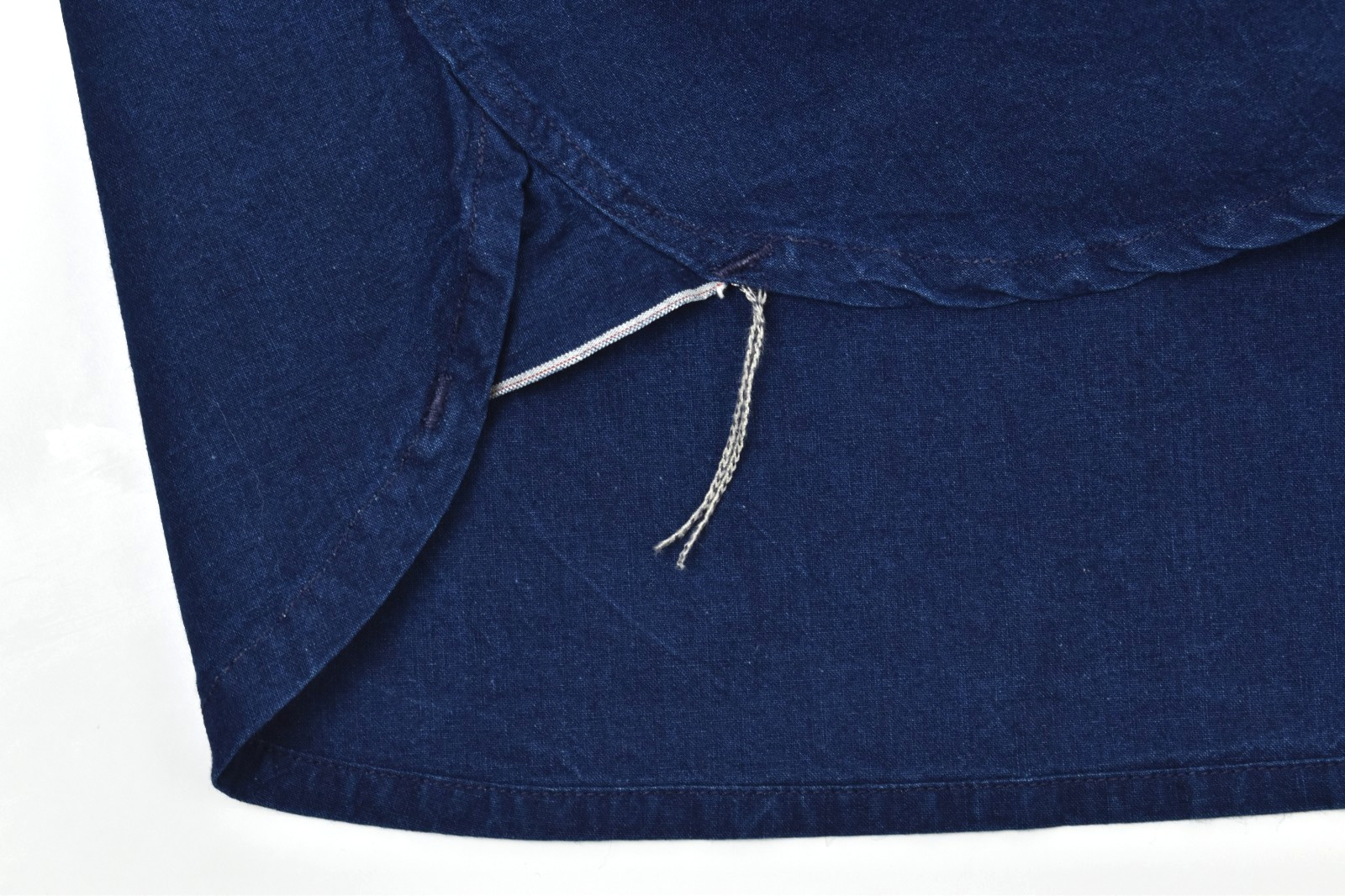 Grease Point Selvedge Indigo Chambray Shirt XL Cotton USA