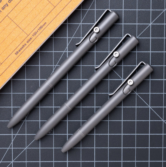 Tactile Turn Smooth Operator Titanium Bolt Action Pen Stonewashed New Dealer