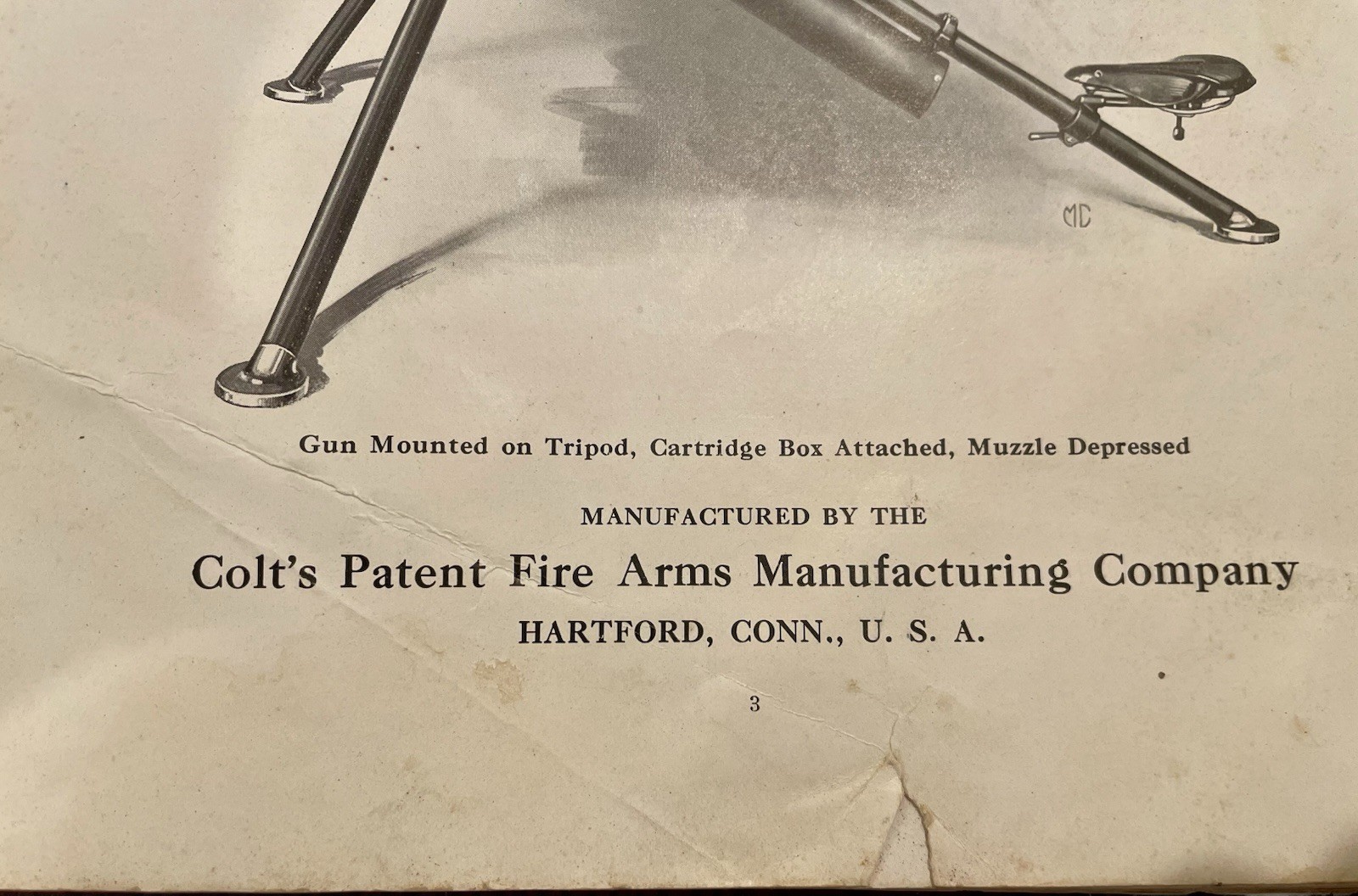 RARE~Antique~COLT’s AUTOMATIC (MACHINE) GUN MODEL 1914 MANUAL WW1~ORIGINAL!!