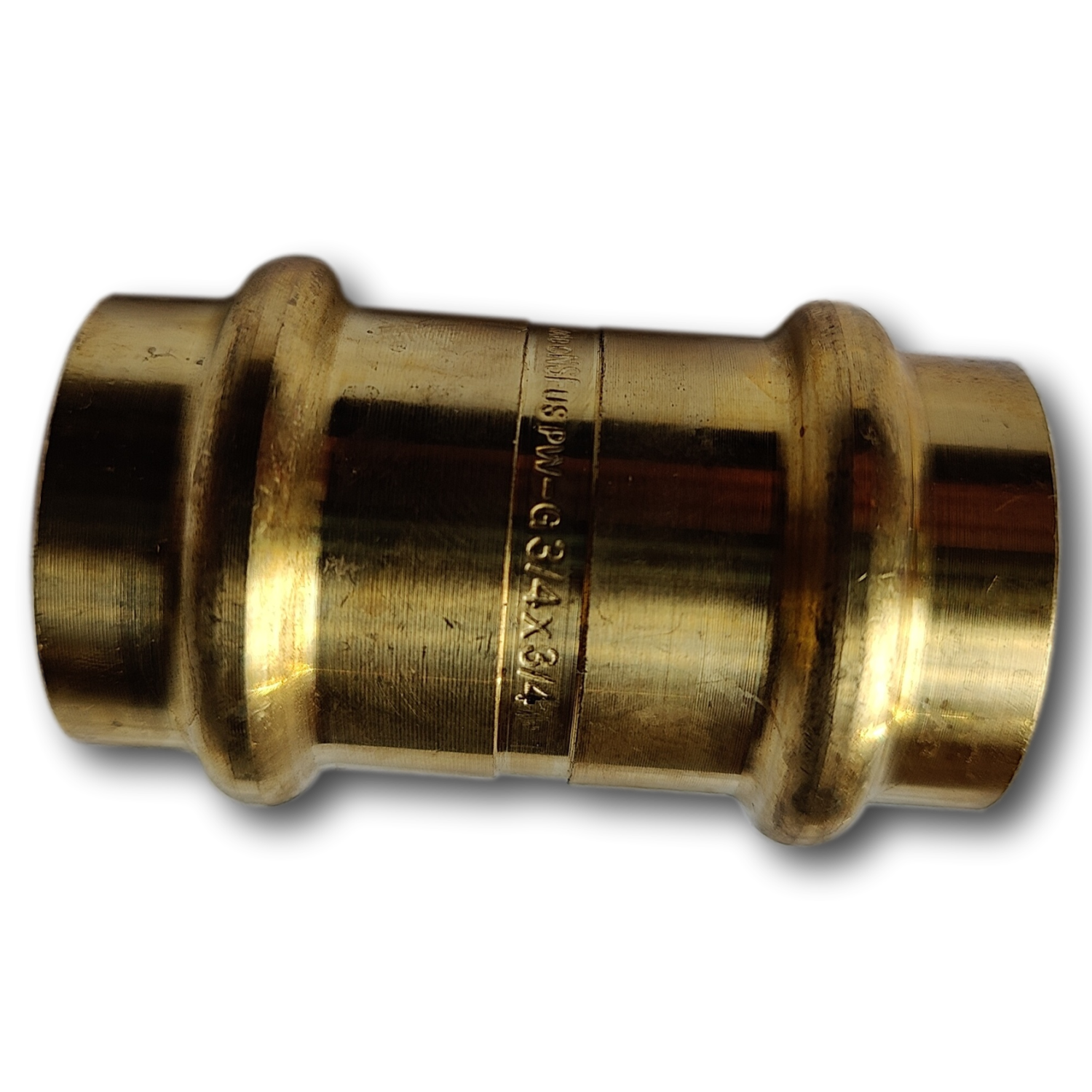 10 Pieces 3/4" Press Coupling, Press Fit, Lead Free Brass