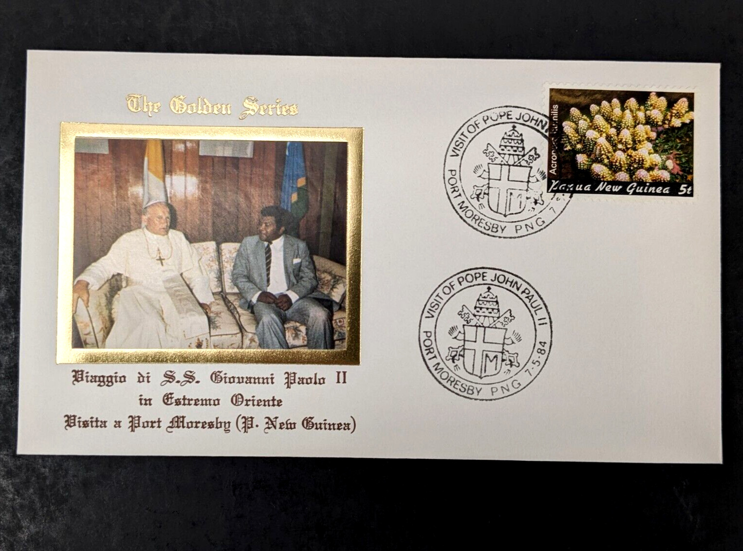 Pope John Paul II, The Golden Series Trip to Asia & Alaska 14 Covers Plus Stamps