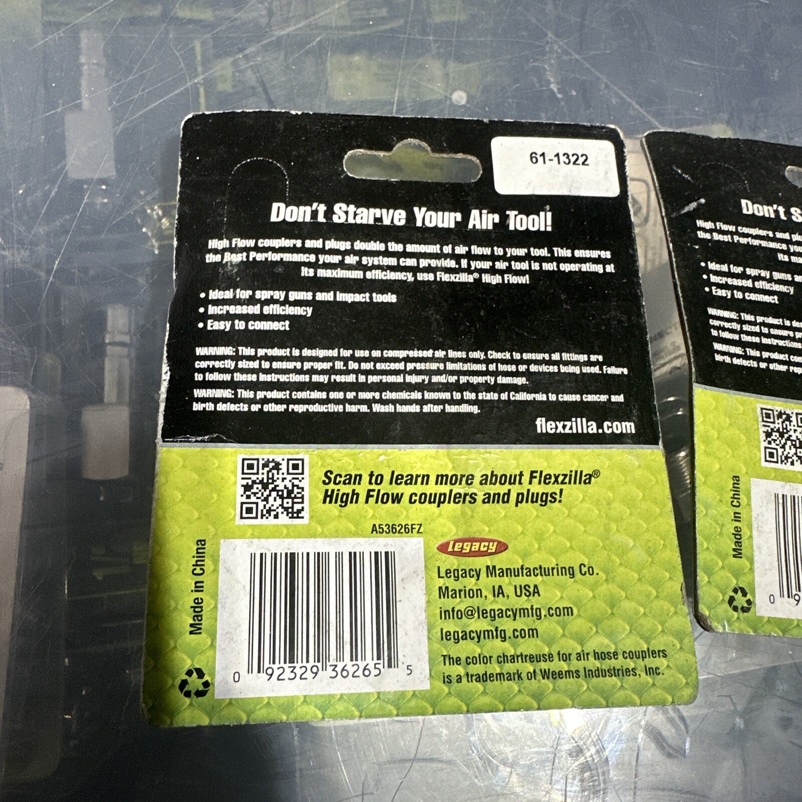 2 PKS FLEXZILLA PRO HIGH FLOW AIR HOSE QUICK COUPLER'S 3/8" MNPT A53626FZ