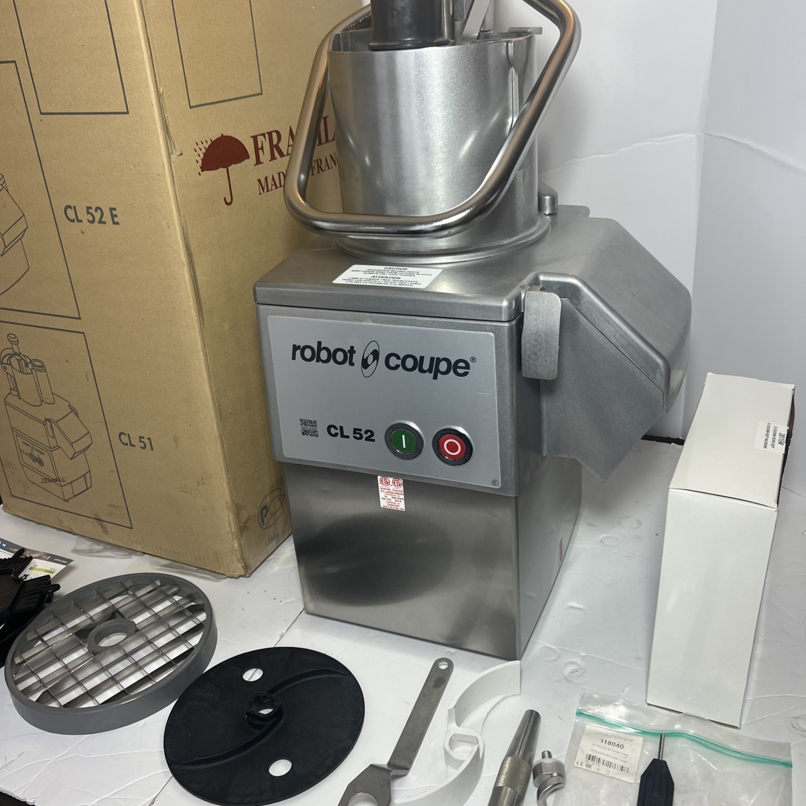 Robot Coupe CL 52 E Series E Continuous Feed Vegetable / Food Processor W/ Discs