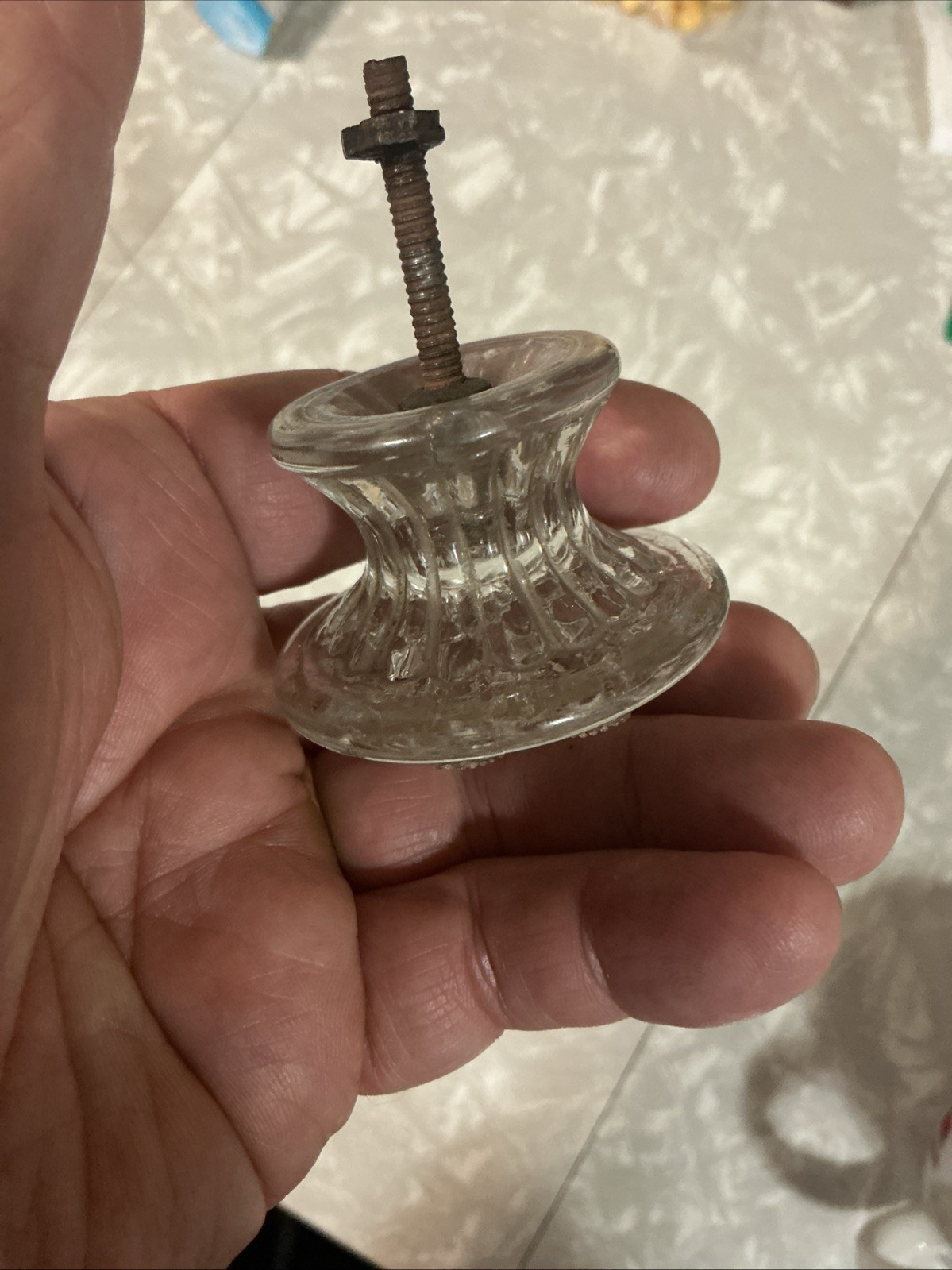 AMAZING RARE EMPIRE PRESSED GLASS PULL BEAUTIFUL OLD ANTIQUE PRICED EACH. LOOK!