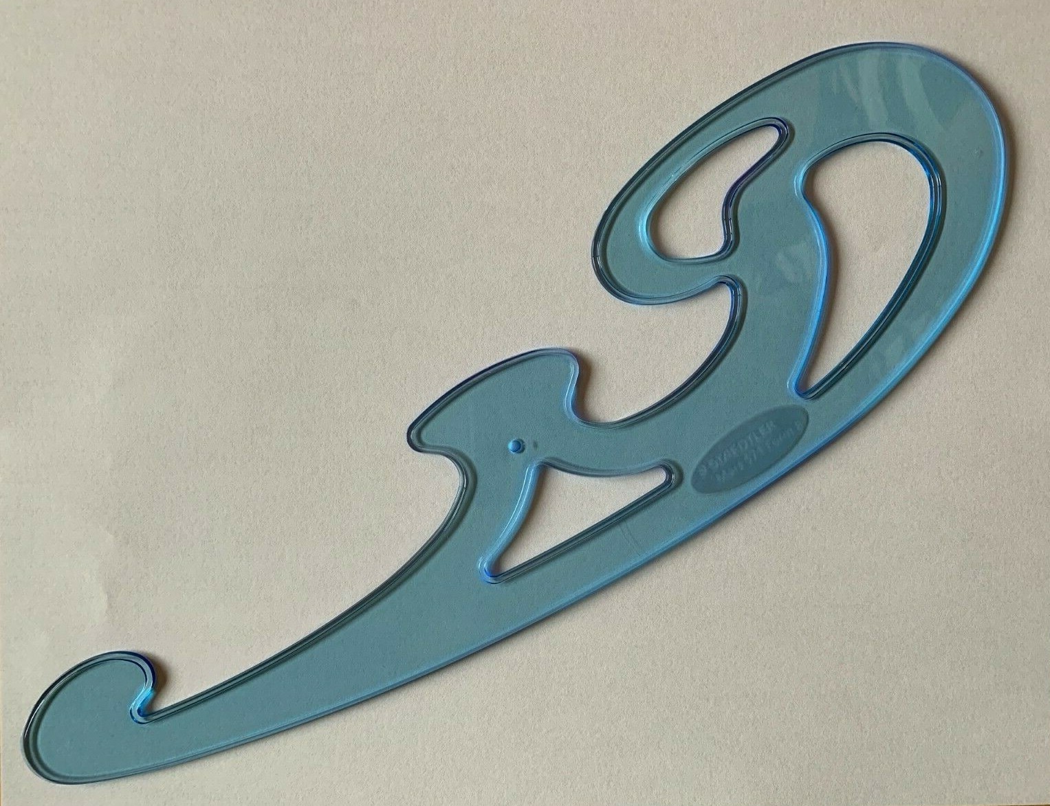 Staedtler Mars 571 FRENCH CURVE Set of 3 - A B & C blue transparent plastic NEW