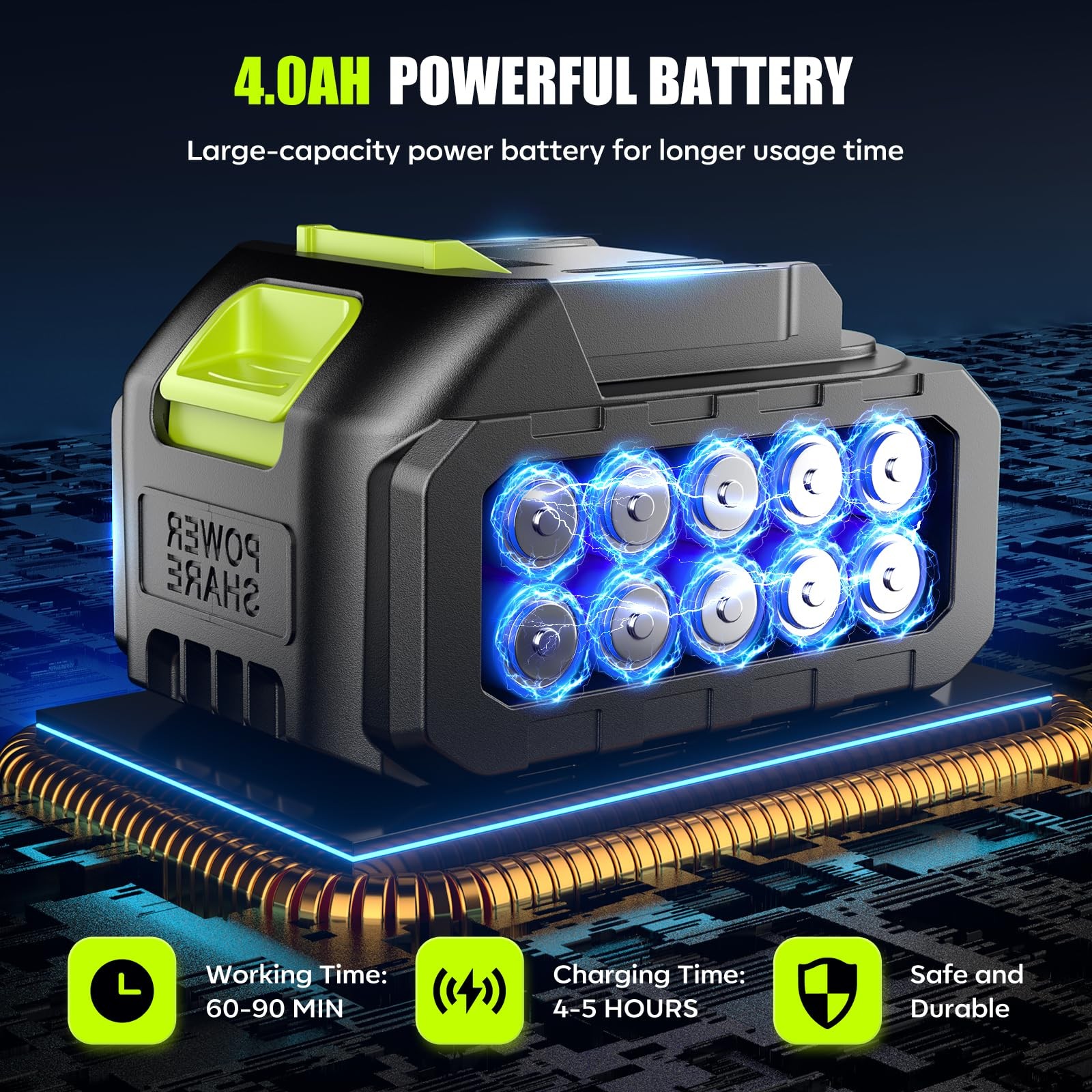 Pistola de Presión Agua 1200 PSI Cordless Car Washer with Hose