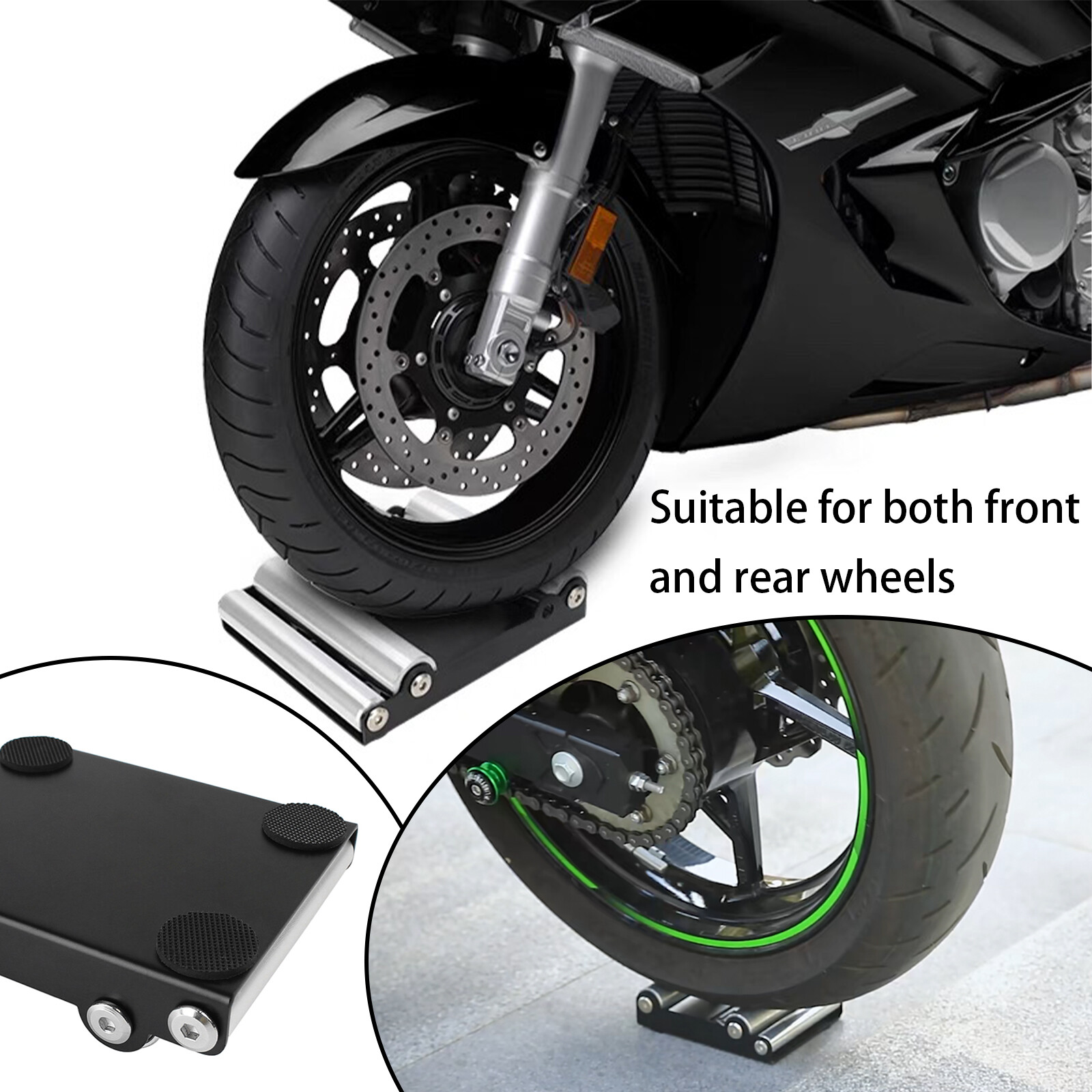 Motorcycle Wheel Cleaning Stand Paddock Stand Wheel Roller Stand Support Parking