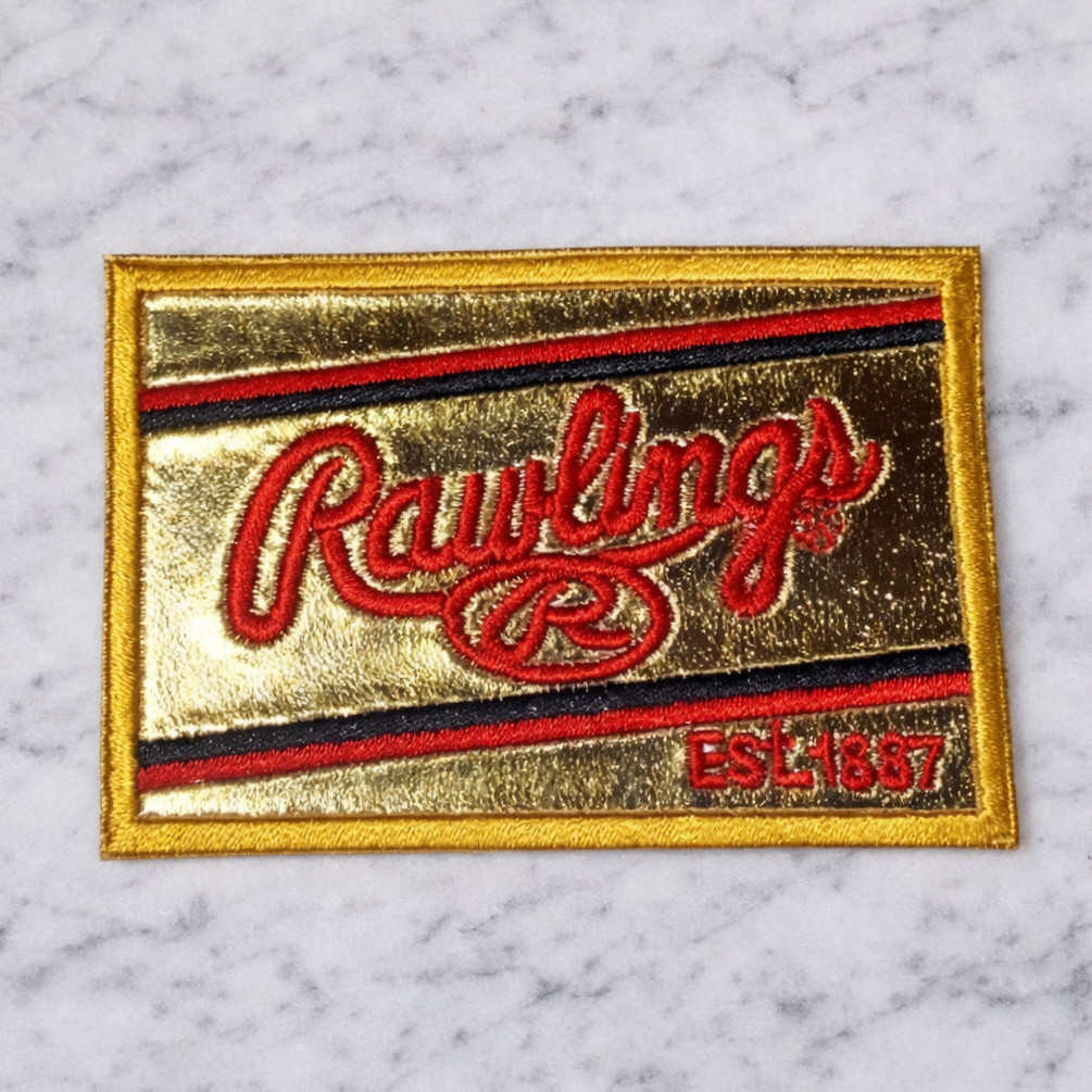 GOLD GLOVE RAWLINGS IRON ON PATCH 3" X 1.75"  FAST FREE SHIPPING